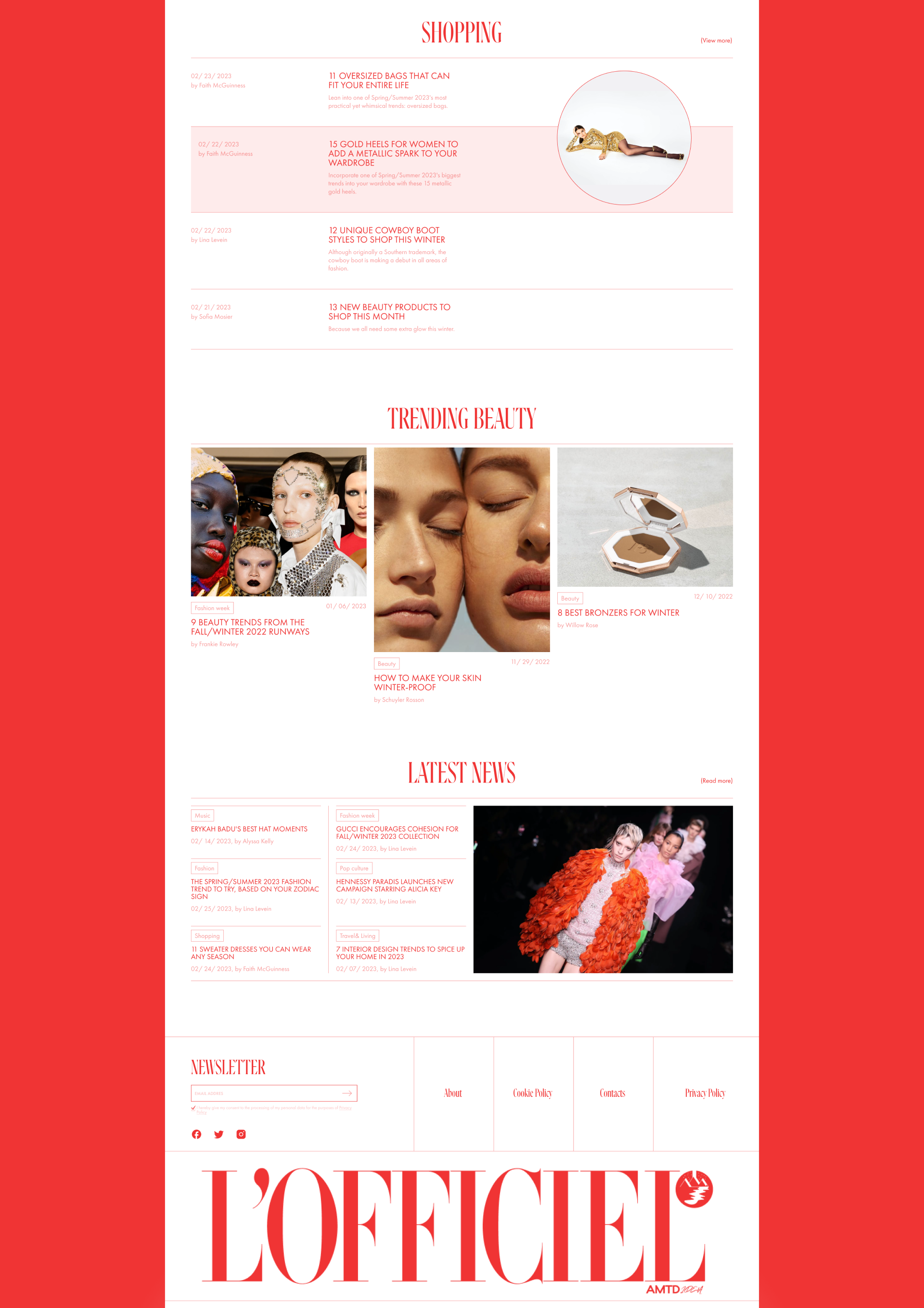 L’ officiel Usa — News Website Redesign — Изображение №5 — Интерфейсы, Брендинг на Dprofile