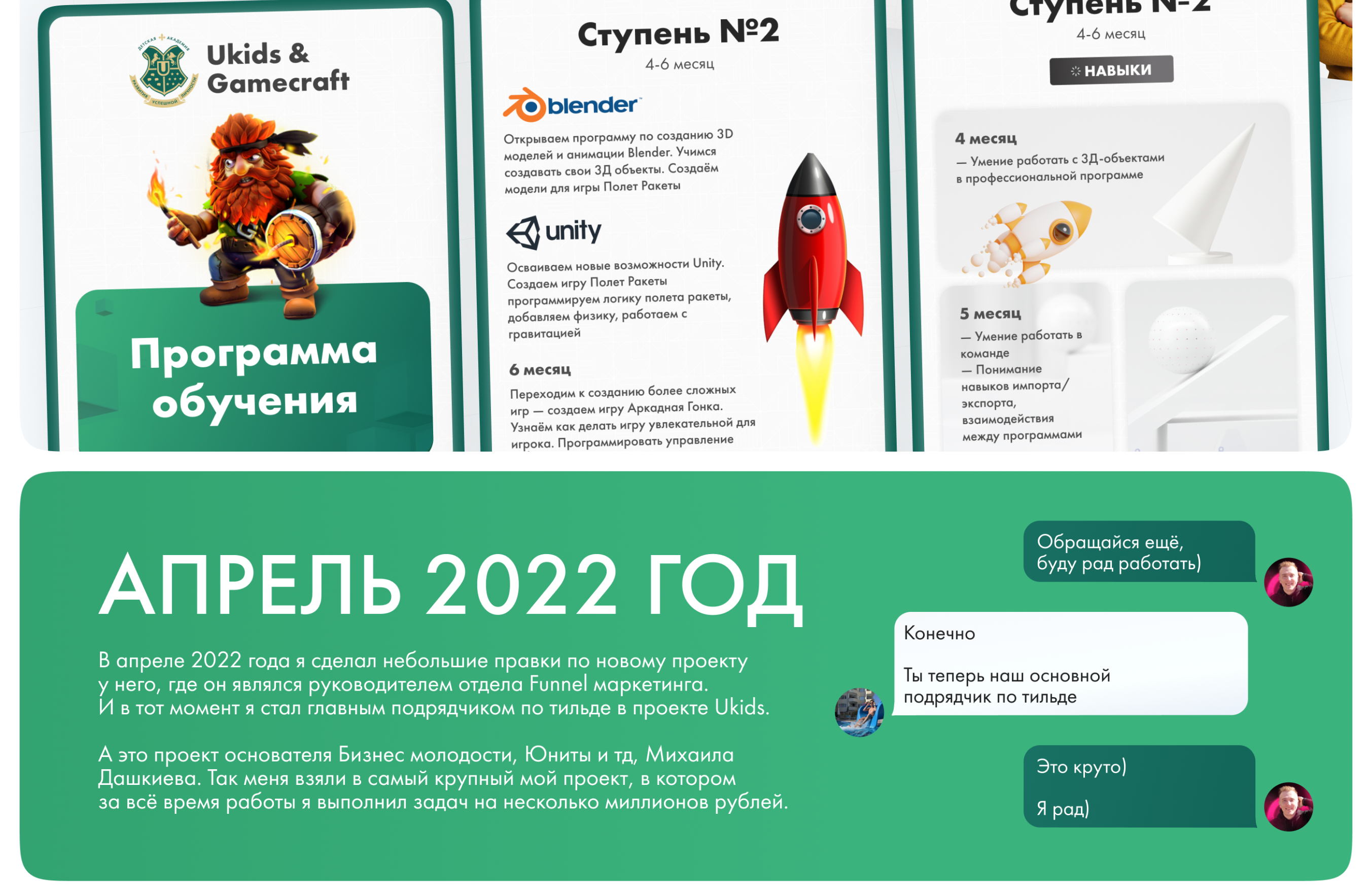Разработка лендингов и презентаций на Tilda для Ukids — Изображение №5 — Интерфейсы, Маркетинг на Dprofile