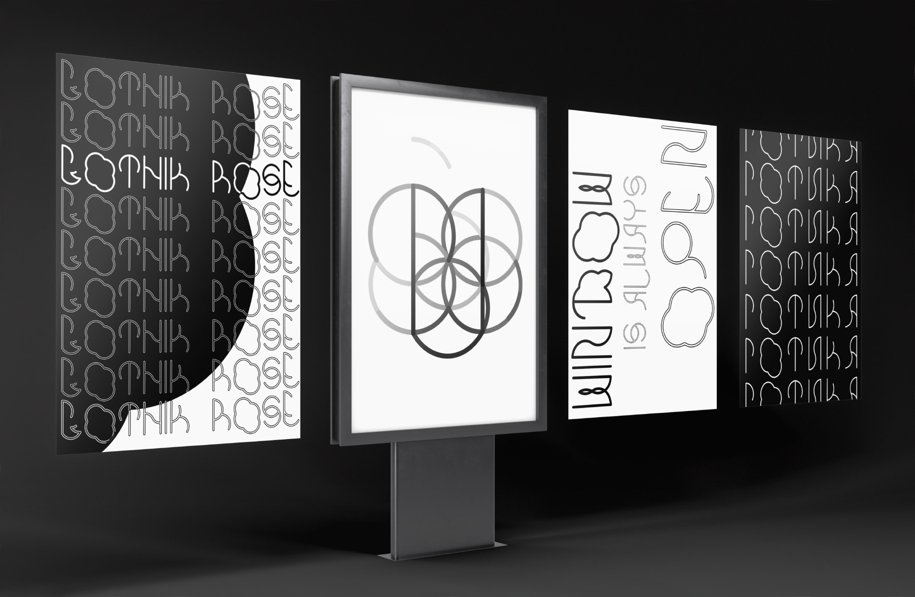 GOTHIC ROSE font — Изображение №15 — Графика на Dprofile