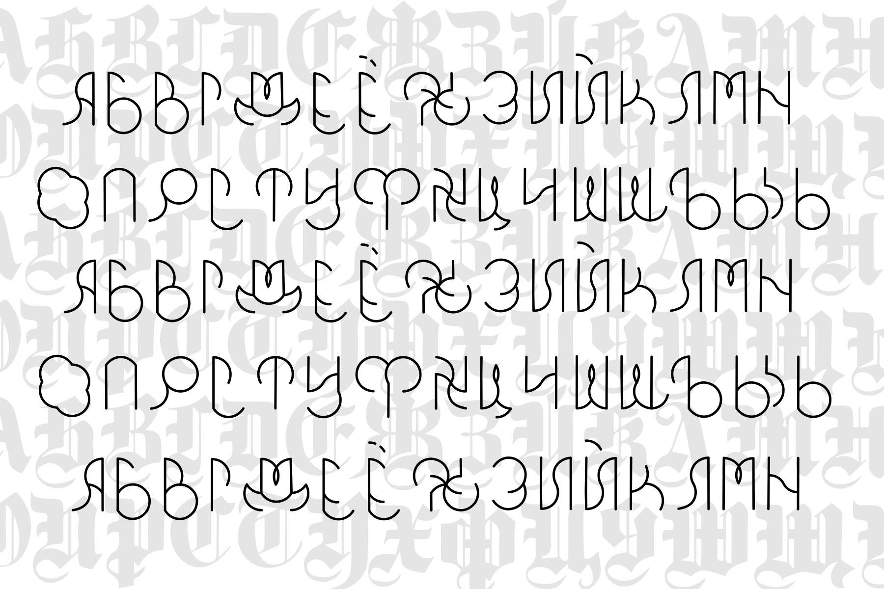 GOTHIC ROSE font — Изображение №14 — Графика на Dprofile