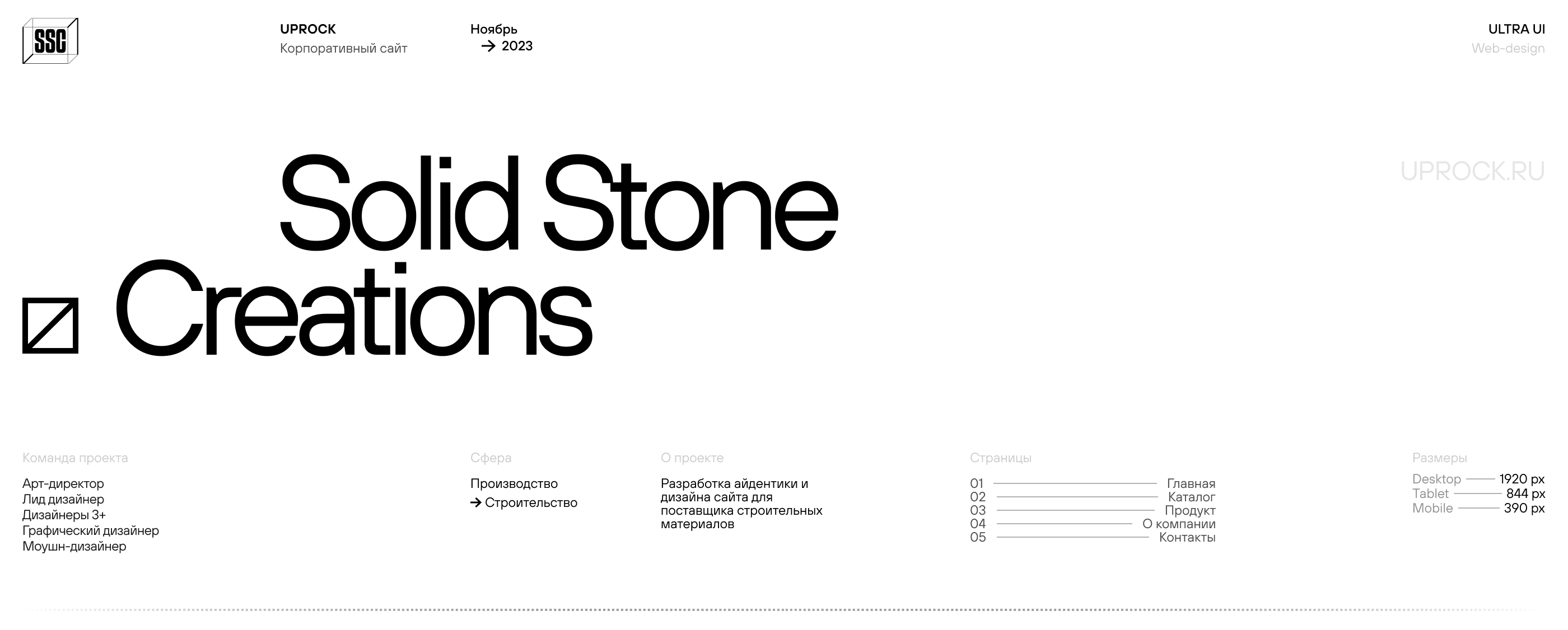 Solid Stone Creations — Изображение №1 — Интерфейсы, Брендинг на Dprofile