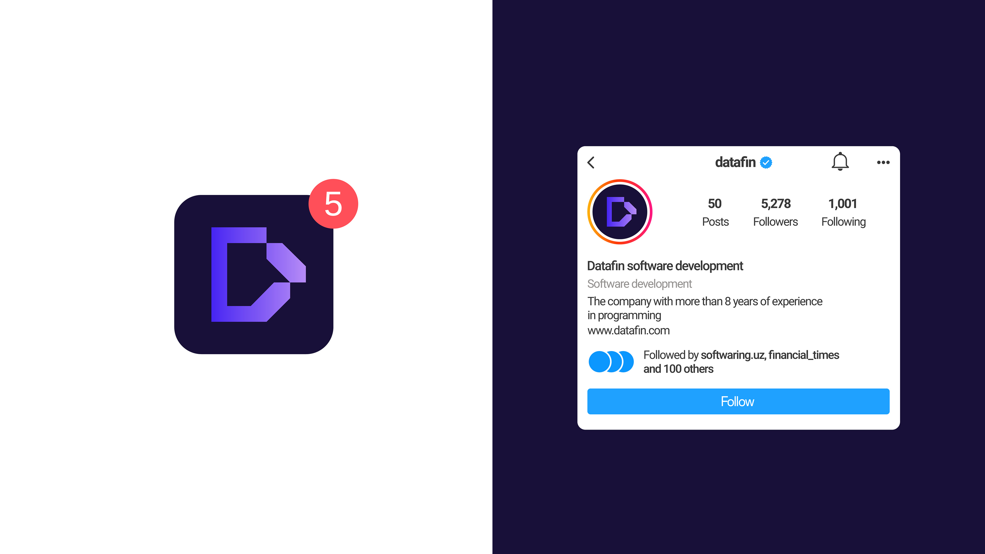Datafin IT company — Изображение №7 — Брендинг на Dprofile