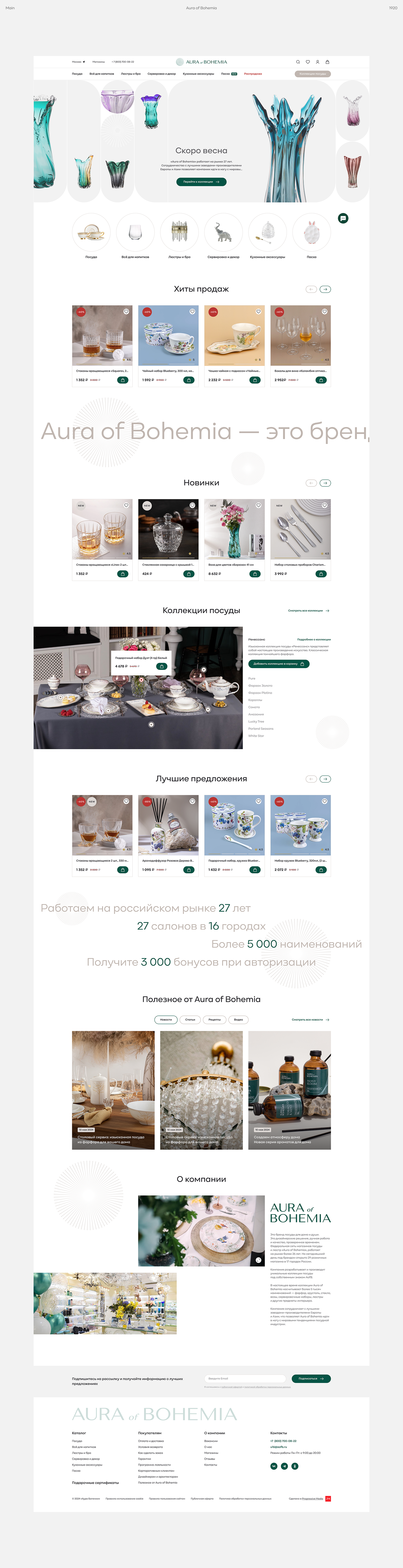 Aura of Bohemia | Website — Изображение №5 — Интерфейсы, Анимация на Dprofile