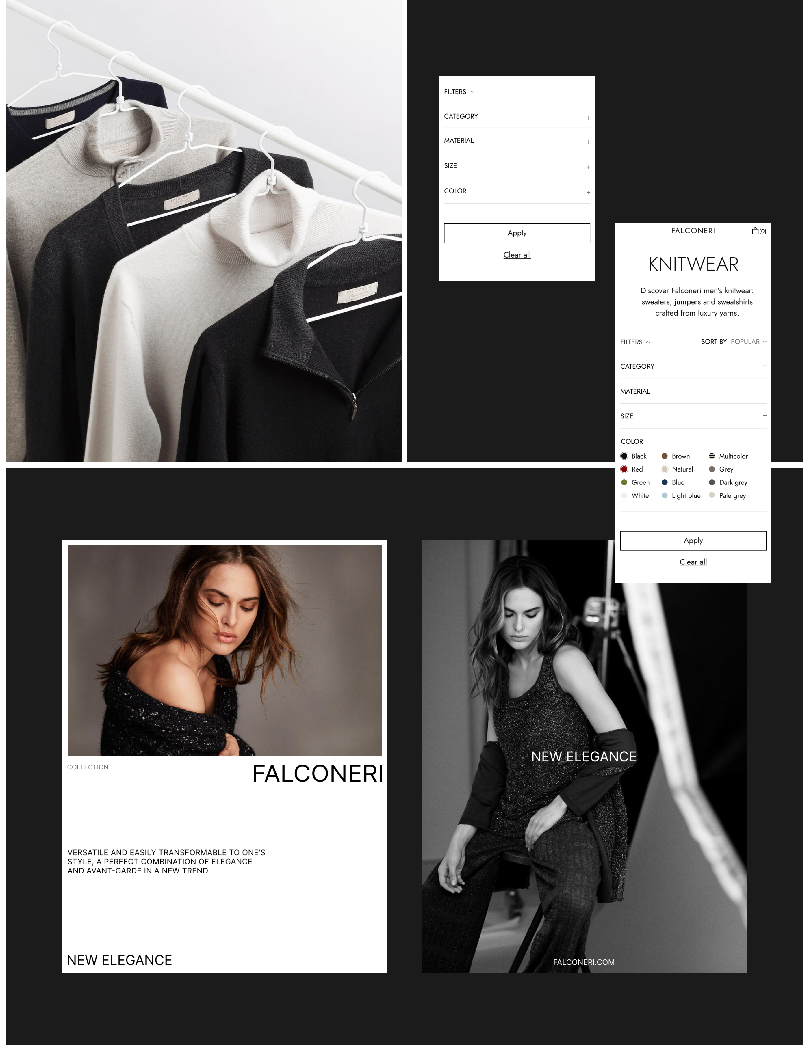 Falconeri / E-commerce — Изображение №7 — Интерфейсы, Брендинг на Dprofile