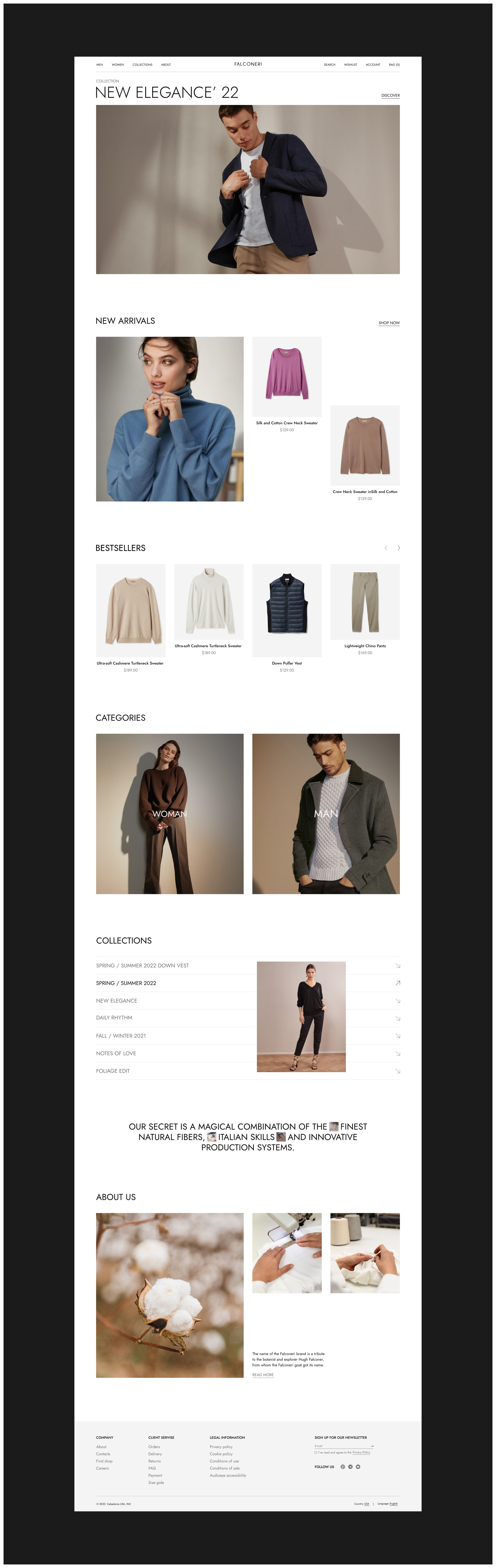 Falconeri / E-commerce — Изображение №2 — Интерфейсы, Брендинг на Dprofile