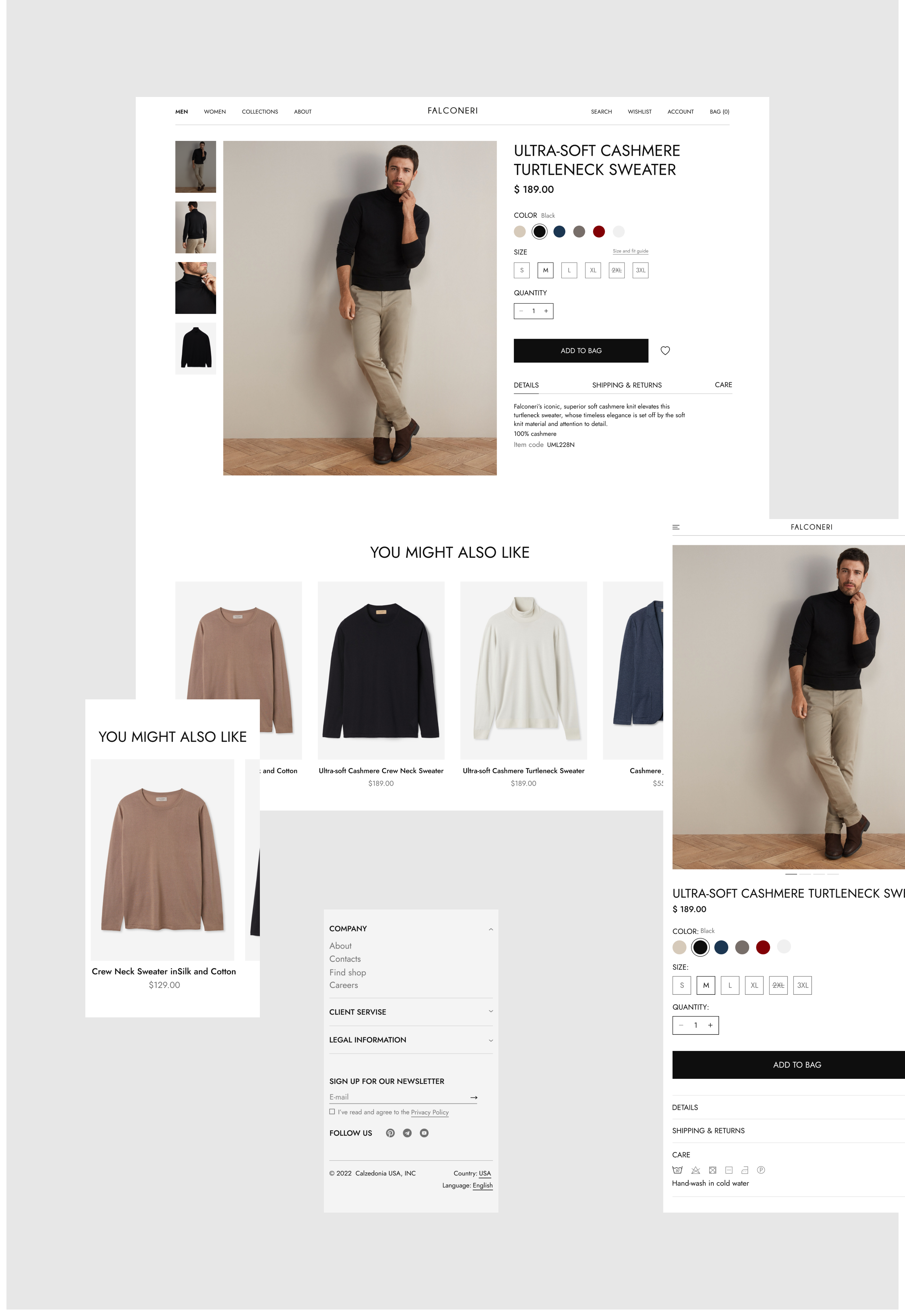 Falconeri / E-commerce — Изображение №6 — Интерфейсы, Брендинг на Dprofile