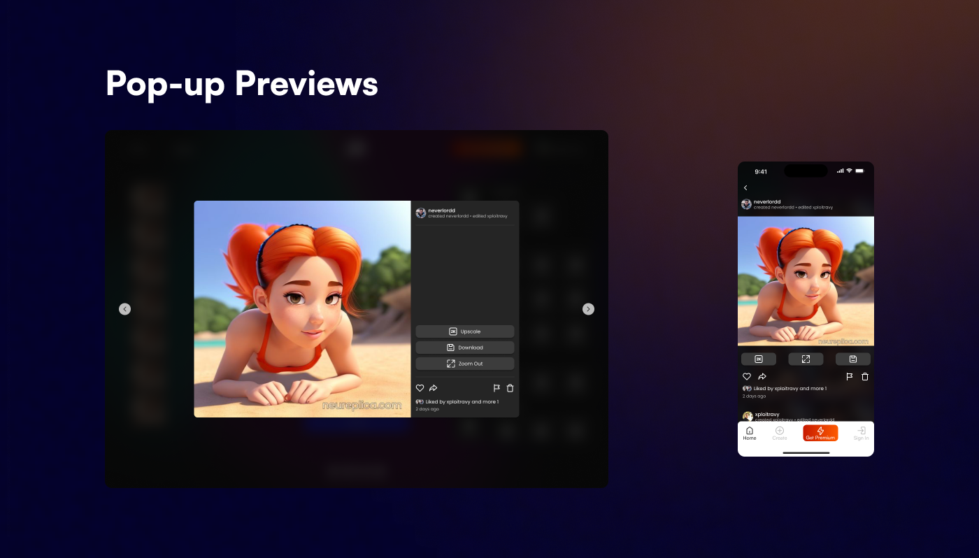 UX/UI AI Generator Web & Mobile — Изображение №9 — Интерфейсы на Dprofile