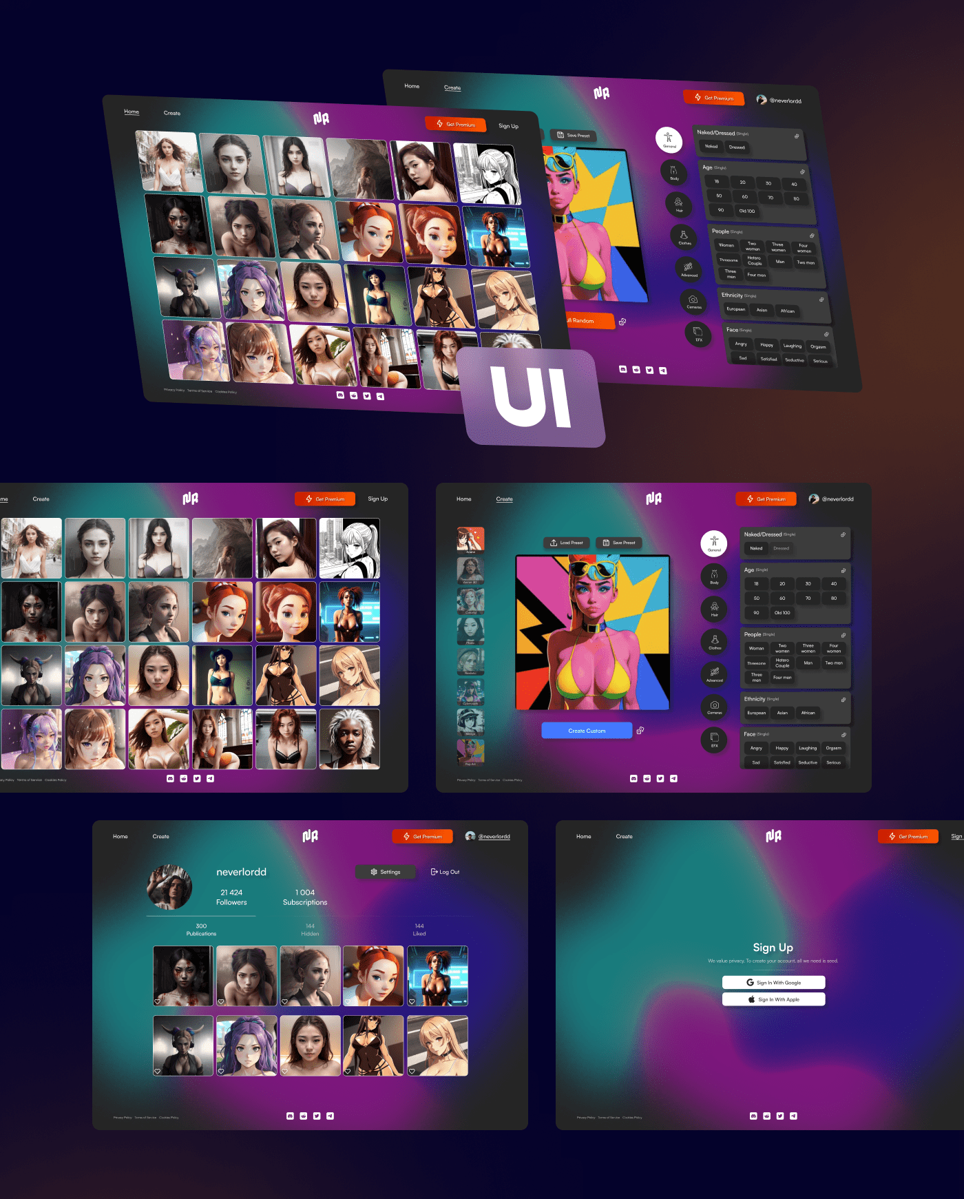 UX/UI AI Generator Web & Mobile — Изображение №11 — Интерфейсы на Dprofile