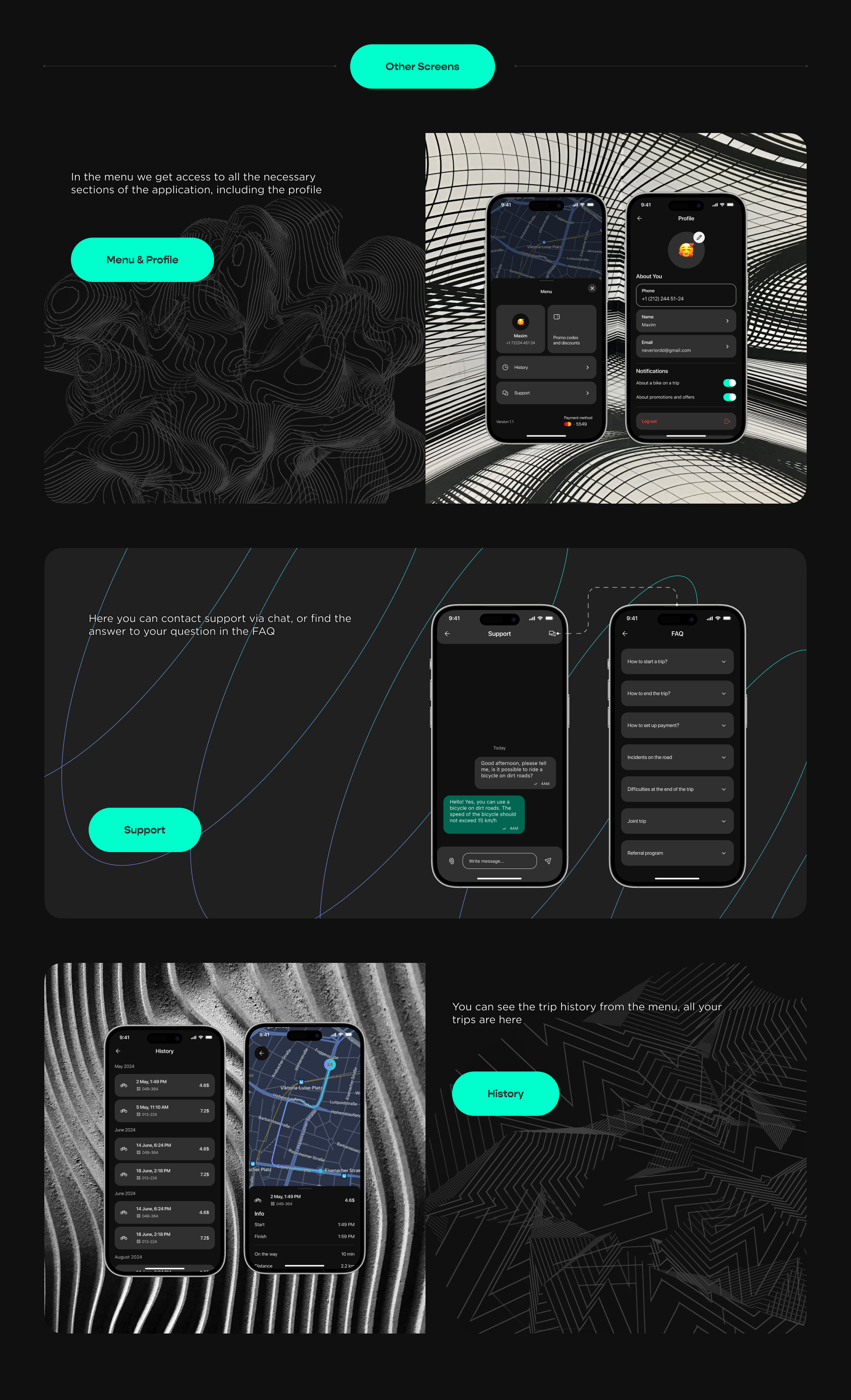 UX/UI Rental Bikes App — Изображение №13 — Интерфейсы на Dprofile