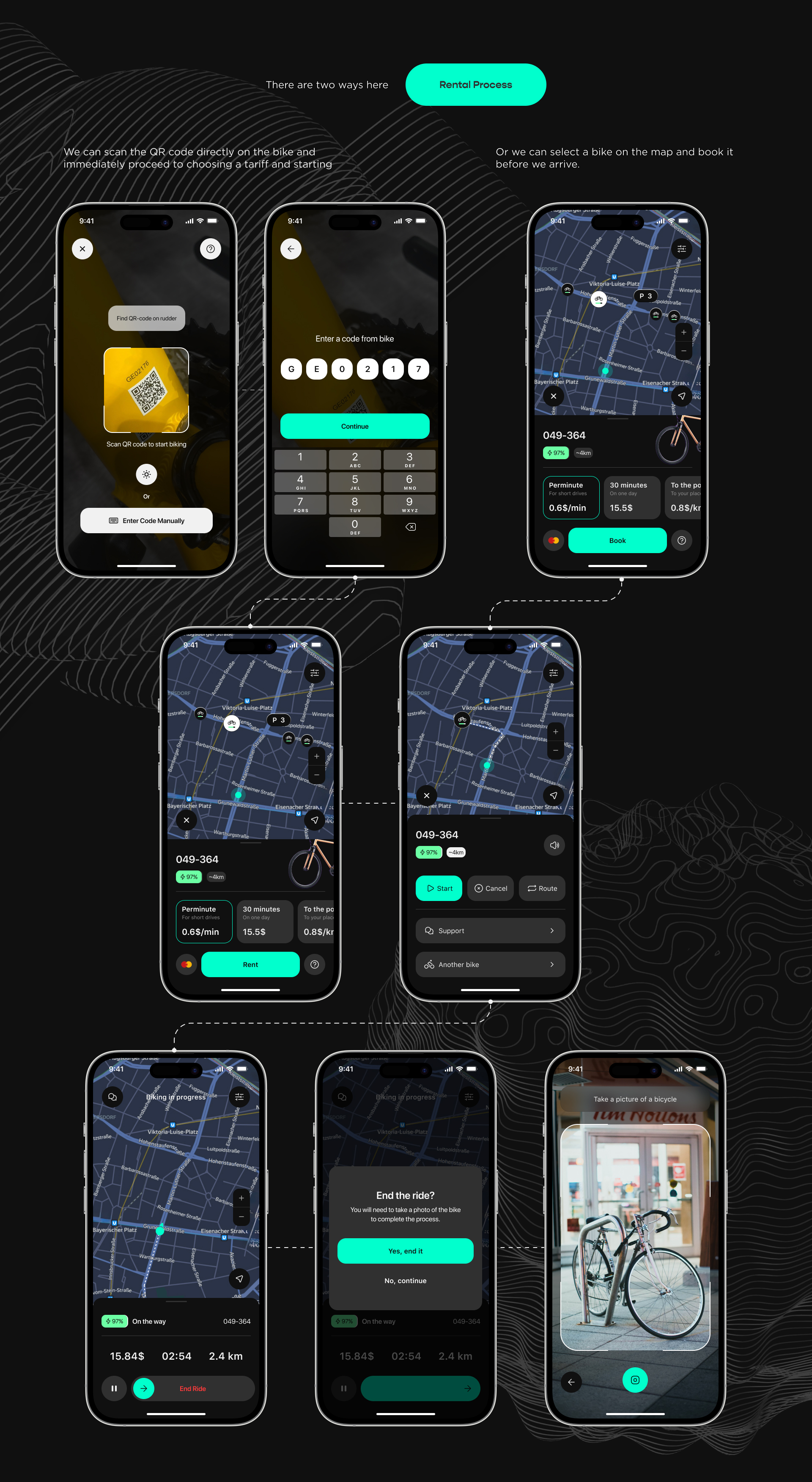 UX/UI Rental Bikes App — Изображение №12 — Интерфейсы на Dprofile