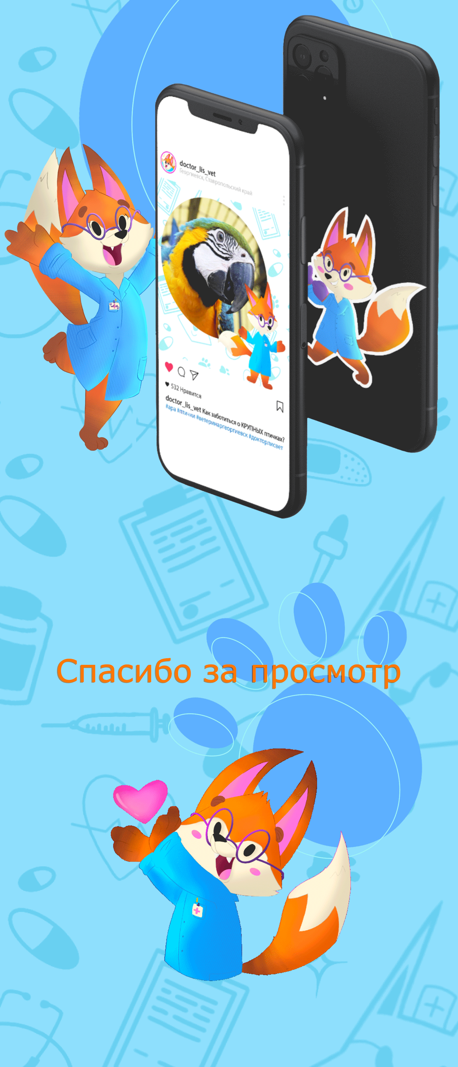 Бренд-персонаж для ветеринарного кабинета — Изображение №3 — Брендинг, Иллюстрация на Dprofile