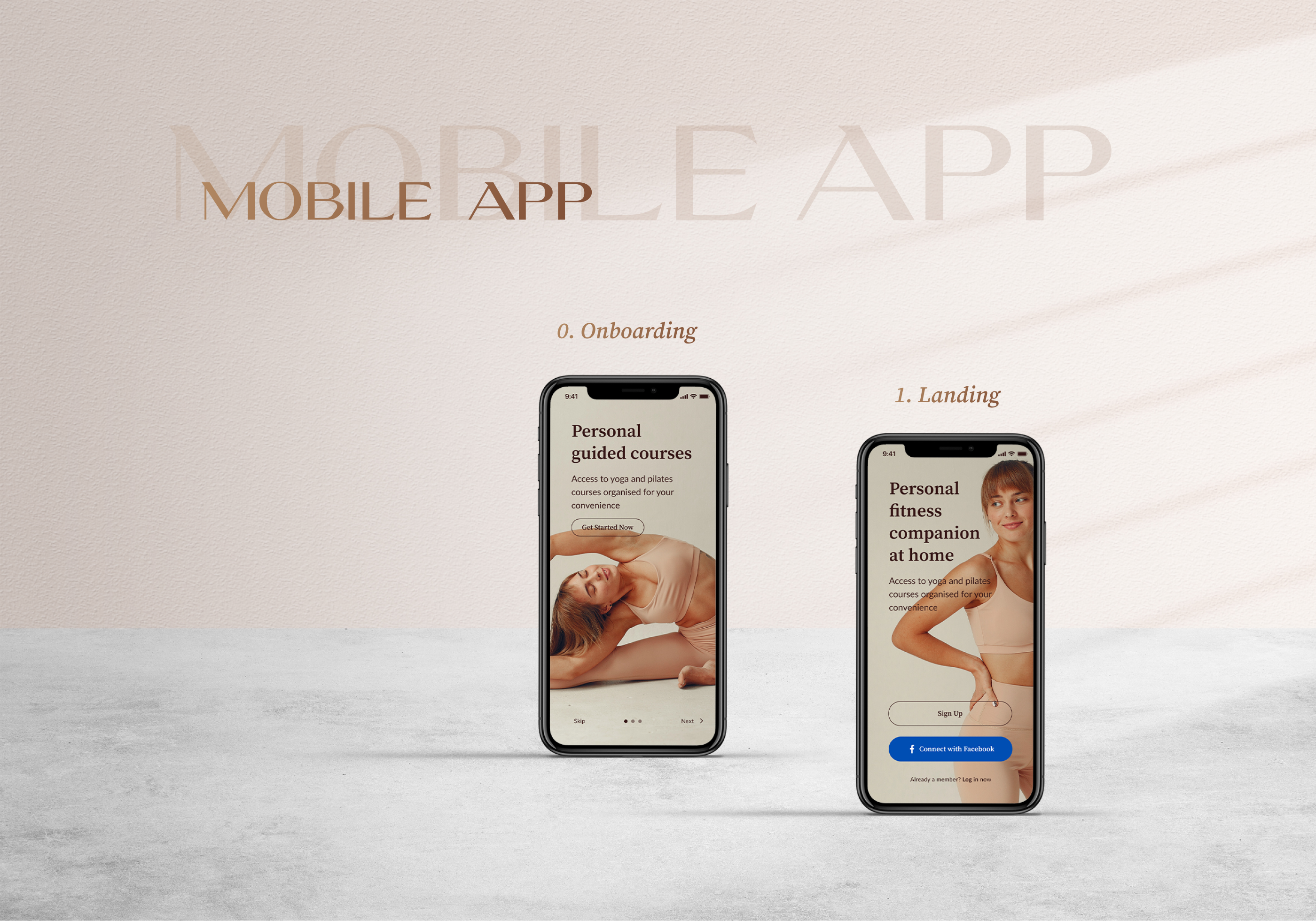Mobile Fitness & Yoga App UX/UI design — Изображение №4 — Брендинг, Интерфейсы на Dprofile