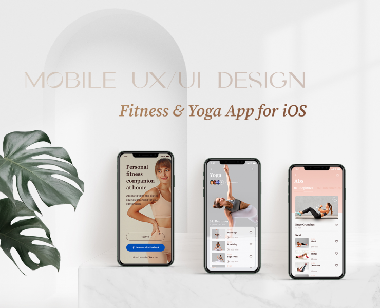 Mobile Fitness & Yoga App UX/UI design — Интерфейсы, Брендинг на Dprofile