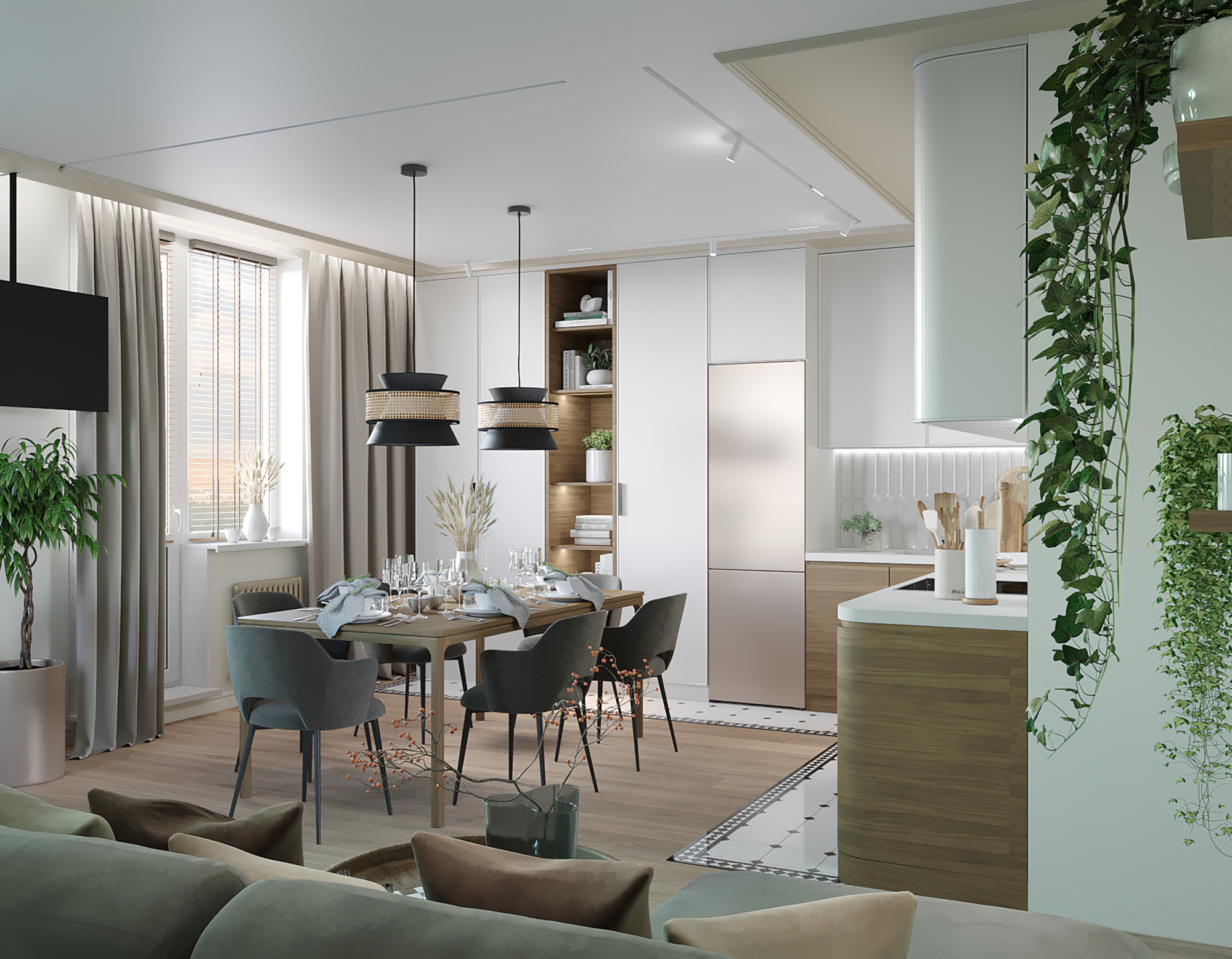 Визуализация квартиры в Санкт-Петербурге. — Изображение №4 — 3D на Dprofile