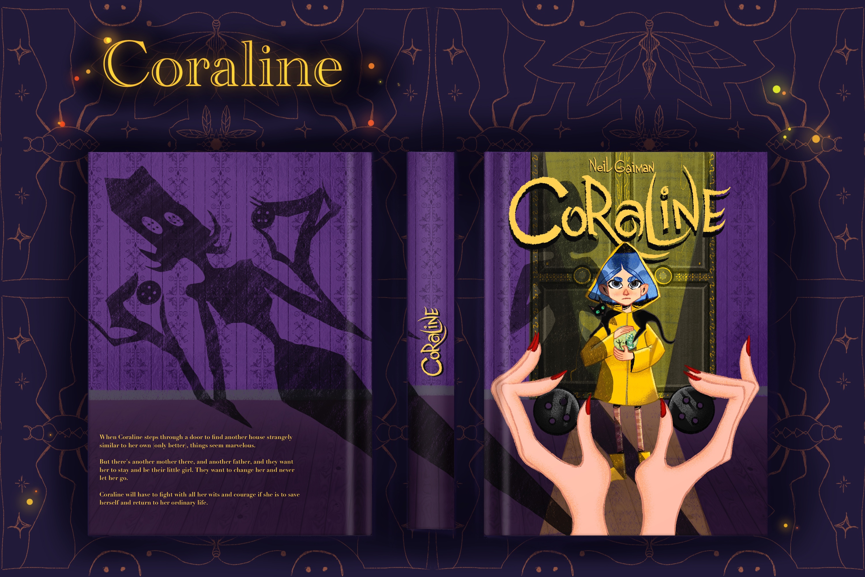 Book cover illustration (Harry Potter,Coraline,Puss) — Изображение №6 — Иллюстрация на Dprofile