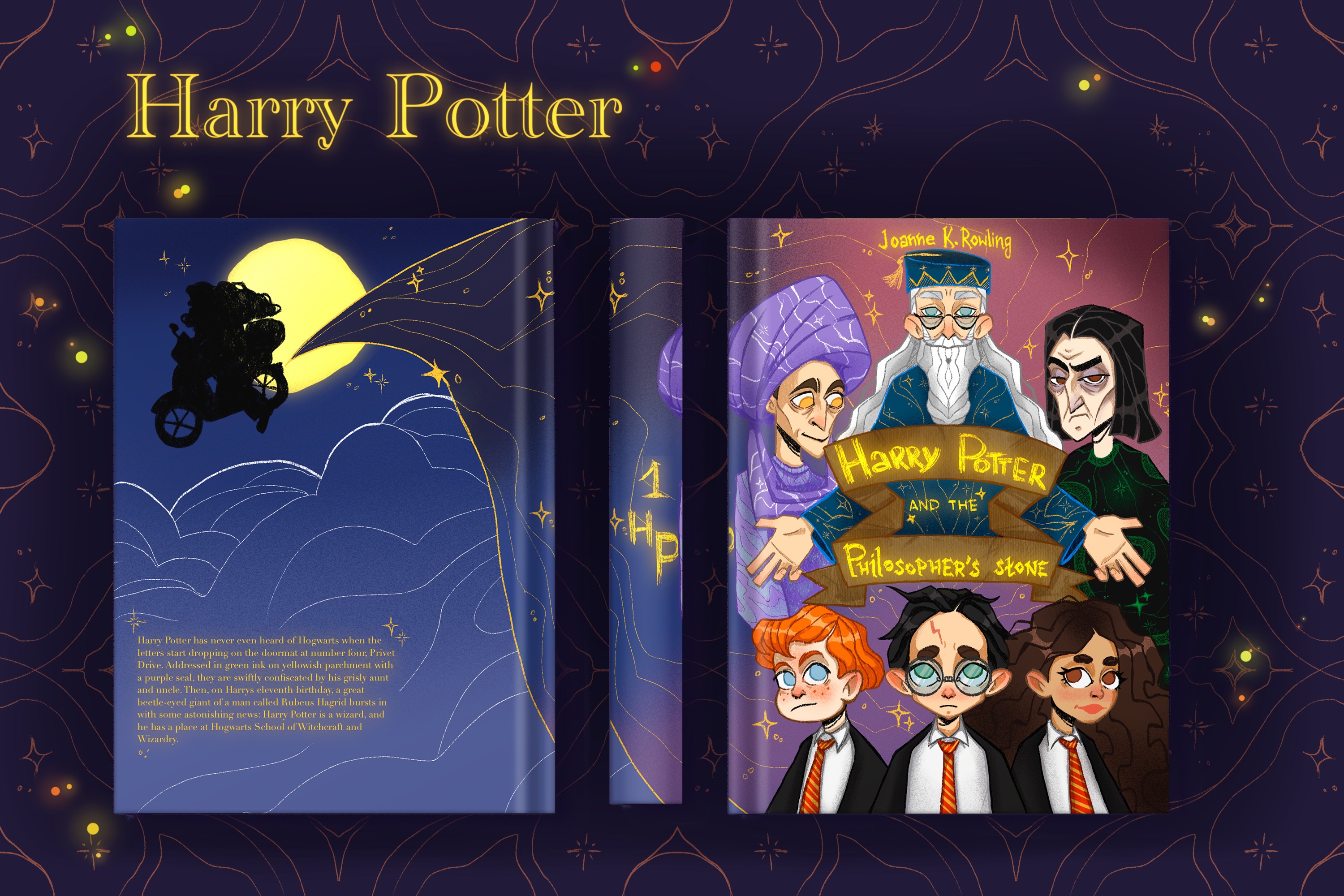 Book cover illustration (Harry Potter,Coraline,Puss) — Изображение №2 — Иллюстрация на Dprofile