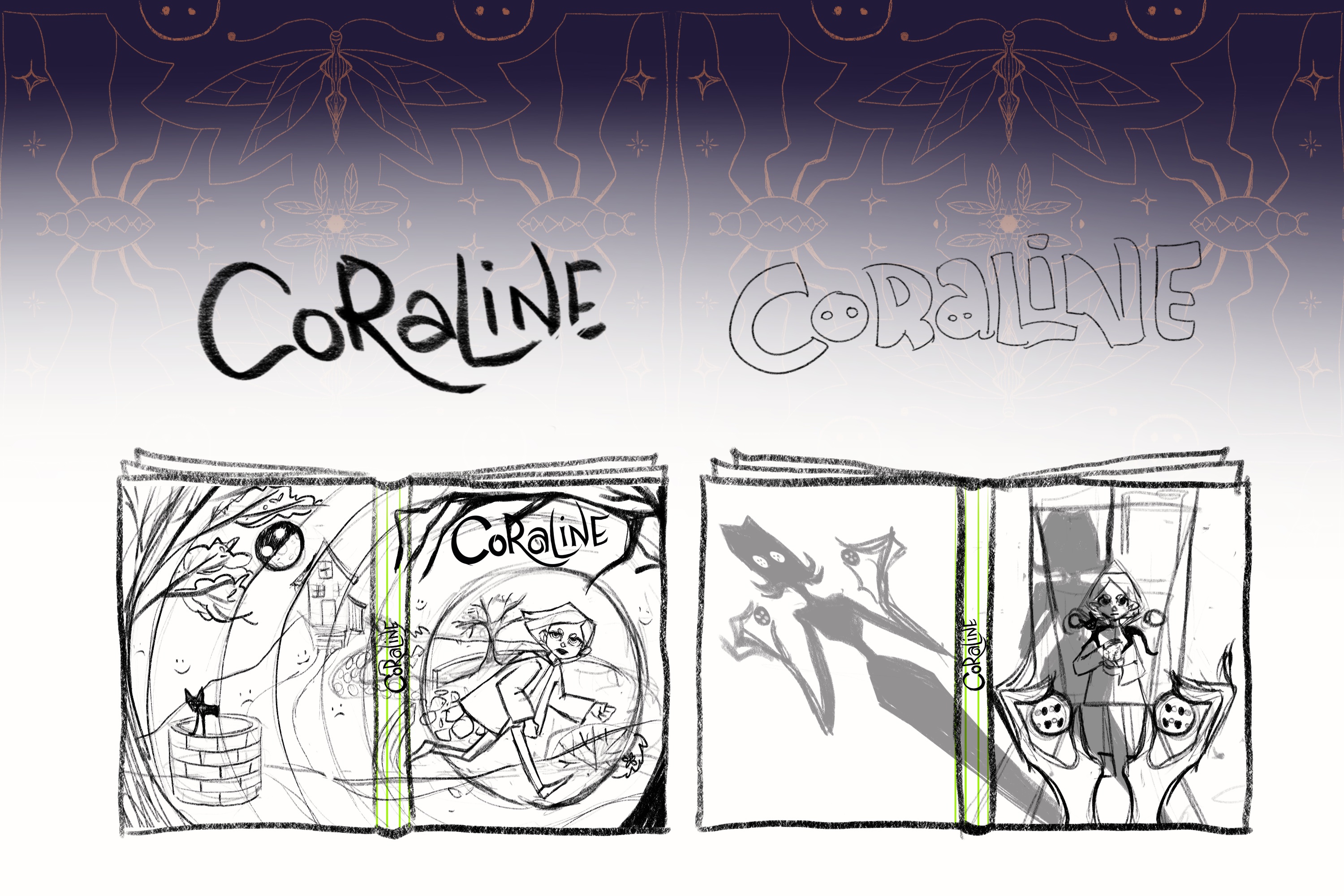 Book cover illustration (Harry Potter,Coraline,Puss) — Изображение №7 — Иллюстрация на Dprofile
