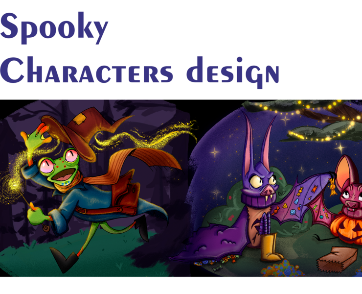 Spooky characters design — Брендинг, Иллюстрация на Dprofile