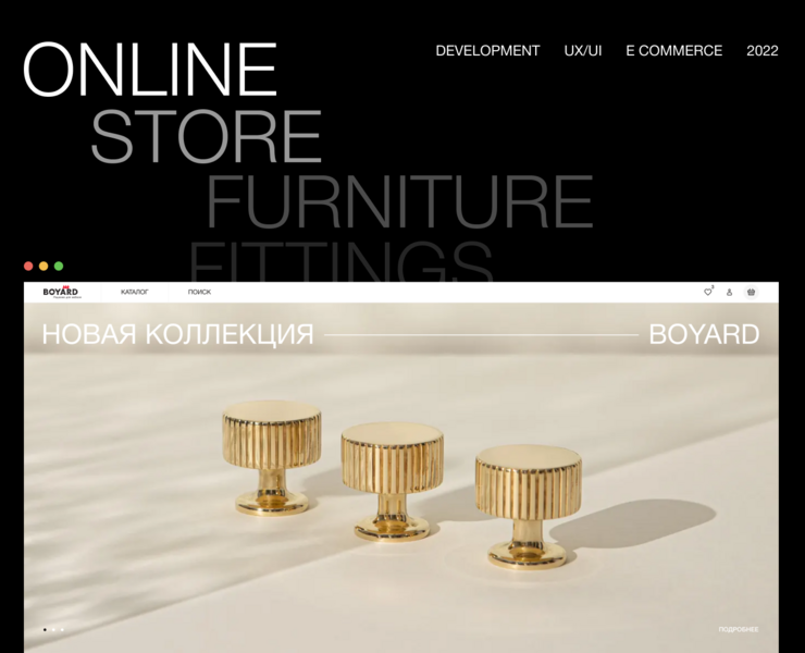 FURNITURE FITTINGS WEB SITE — Интерфейсы, Анимация на Dprofile