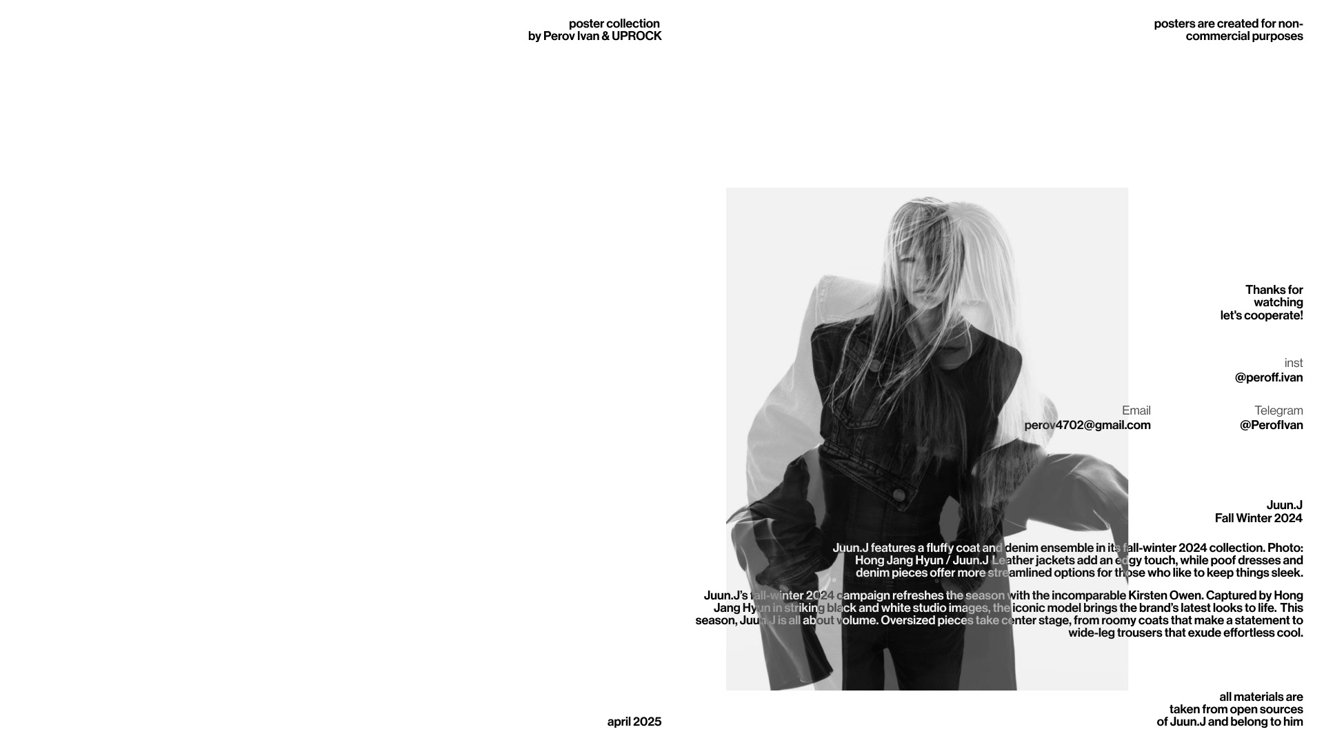 POSTERS | JUUN.J FW24 — Изображение №12 — Интерфейсы, Графика на Dprofile