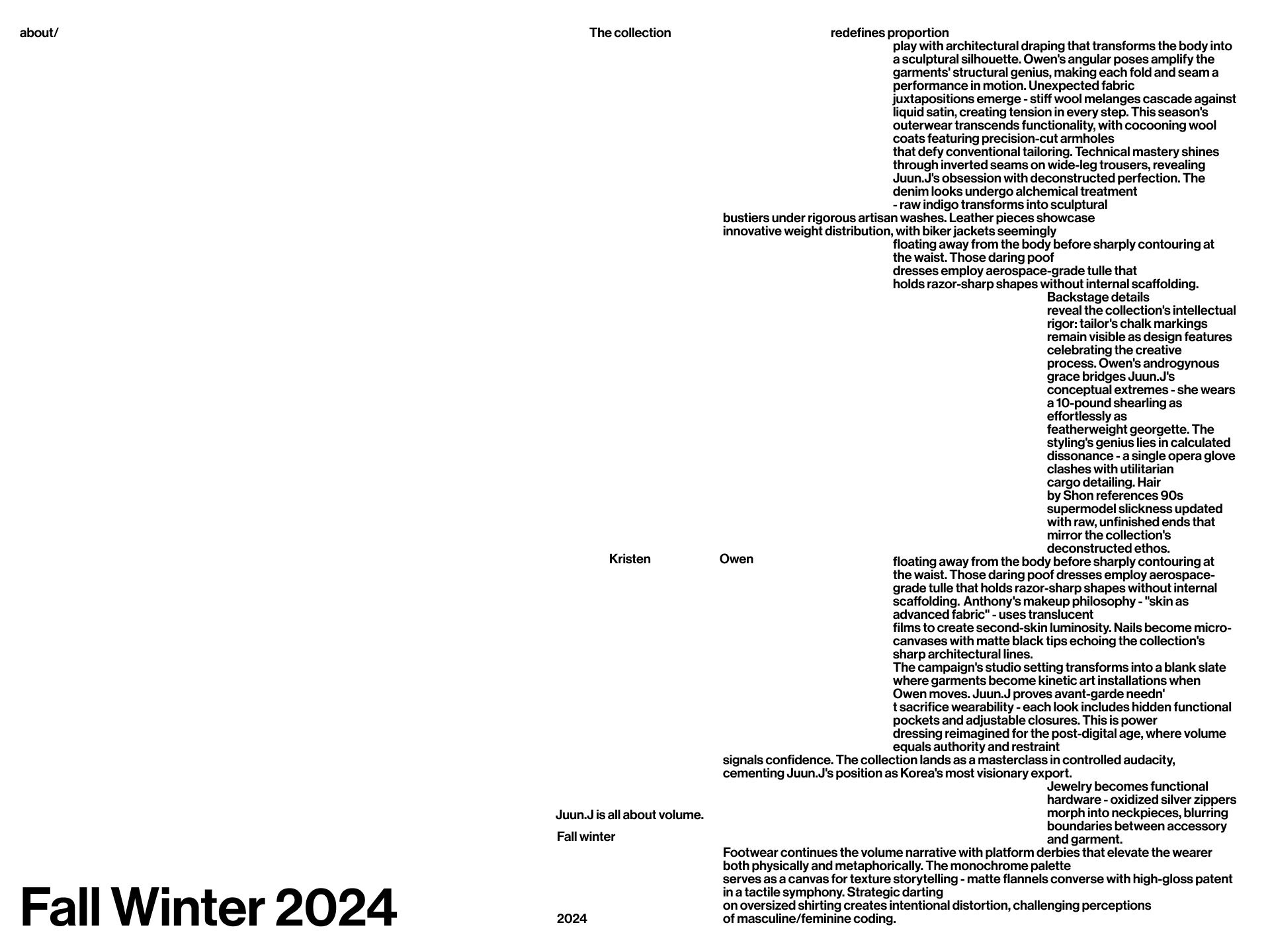 POSTERS | JUUN.J FW24 — Изображение №8 — Интерфейсы, Графика на Dprofile