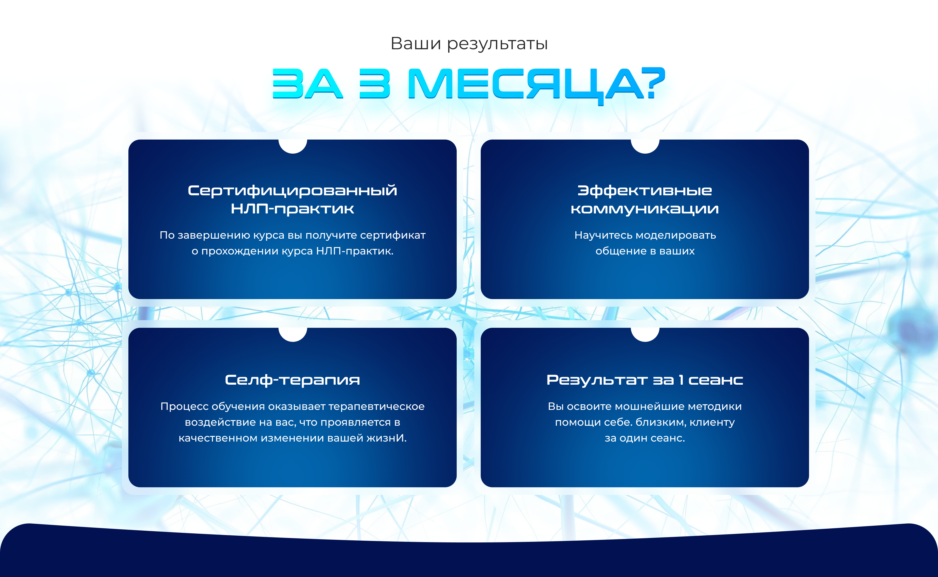 Landing page | Сайт курса по НЛП-ПРАКТИКЕ — Изображение №6 — Брендинг, Графика на Dprofile