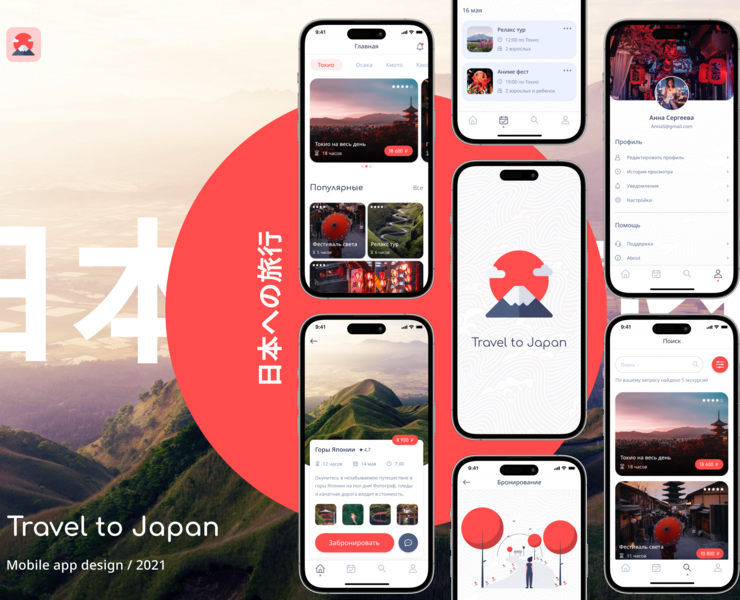 Travel to Japan — Интерфейсы на Dprofile