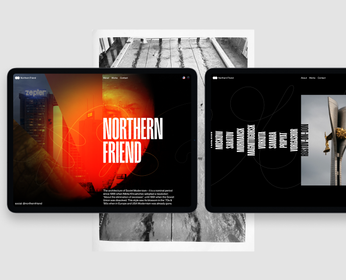 Northern Friend. Personal Portfolio Website Concept — Интерфейсы, Графика на Dprofile