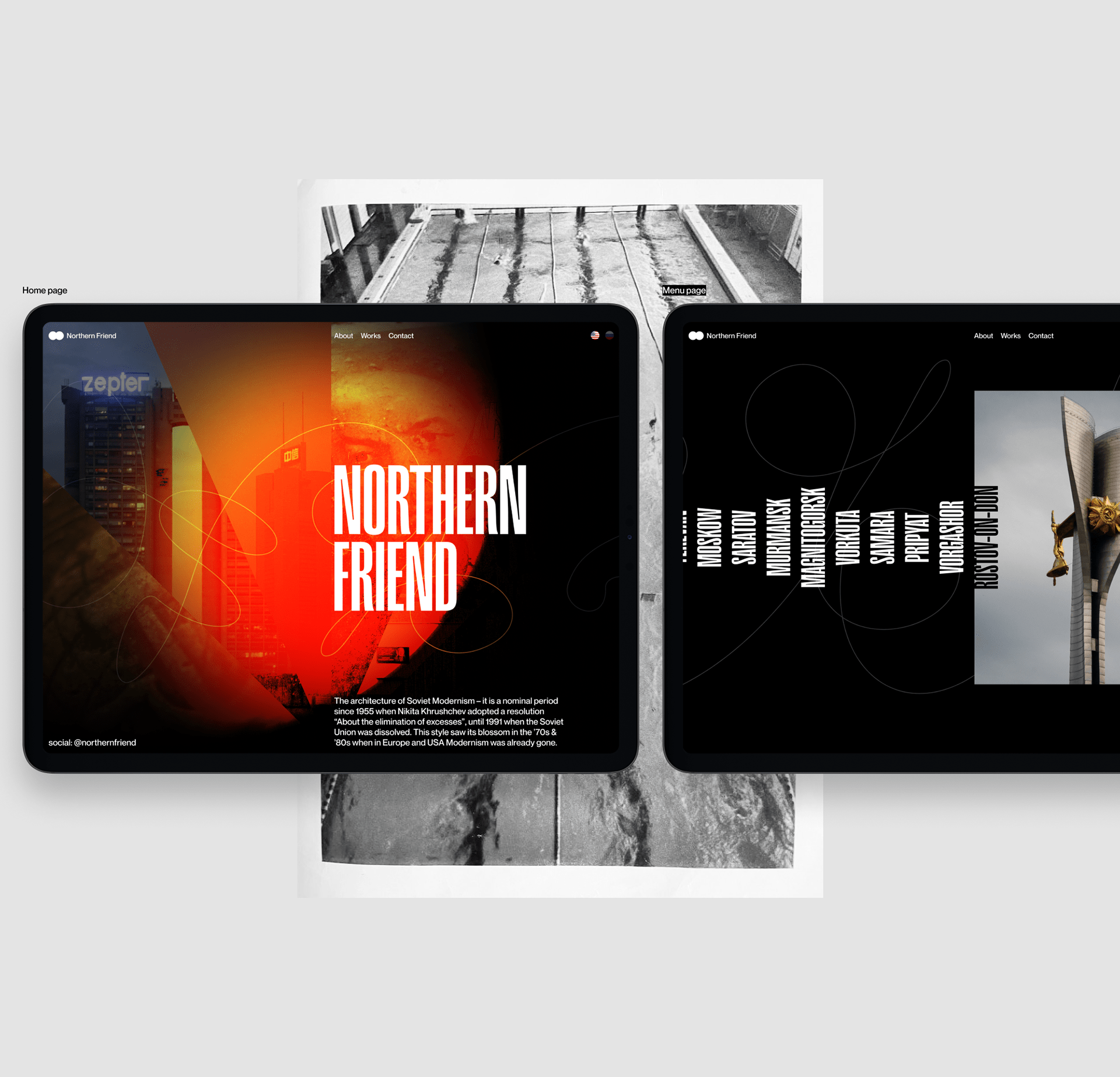 Northern Friend. Personal Portfolio Website Concept — Изображение №2 — Интерфейсы, Графика на Dprofile