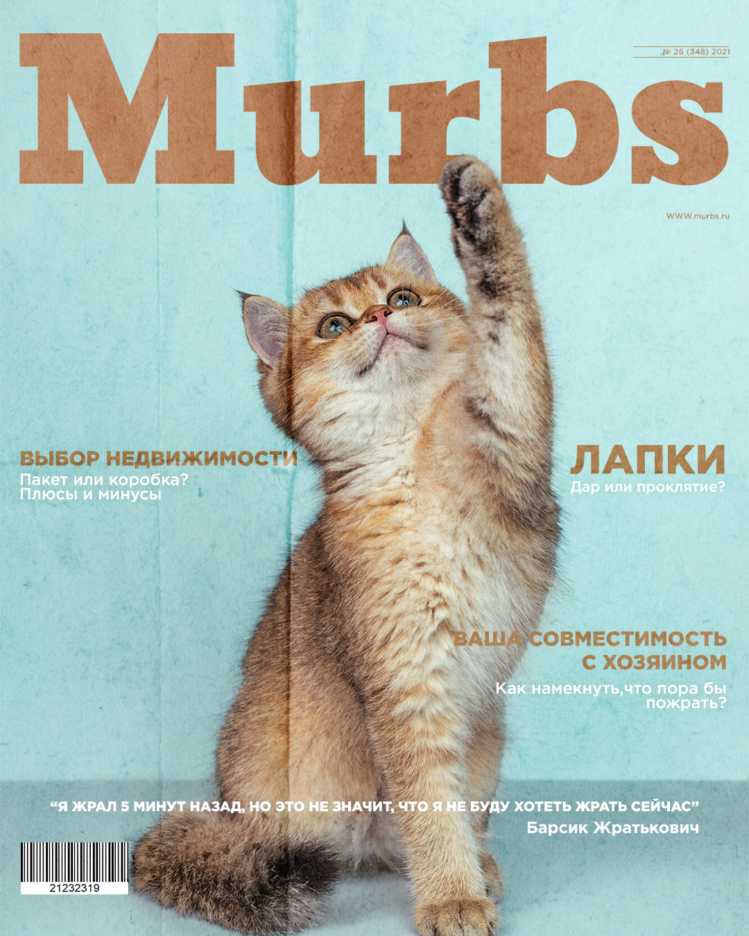 Гламурный журнал о котиках "Murbs" — Изображение №1 — Брендинг, Графика на Dprofile