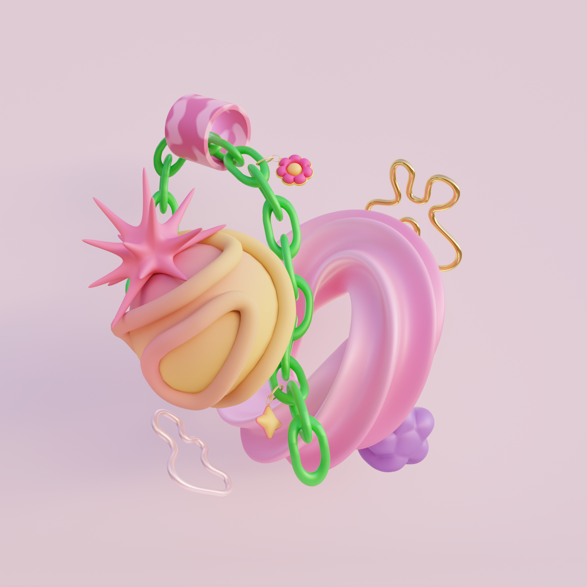 Эксперименты с 3D формами — Изображение №1 — Иллюстрация на Dprofile