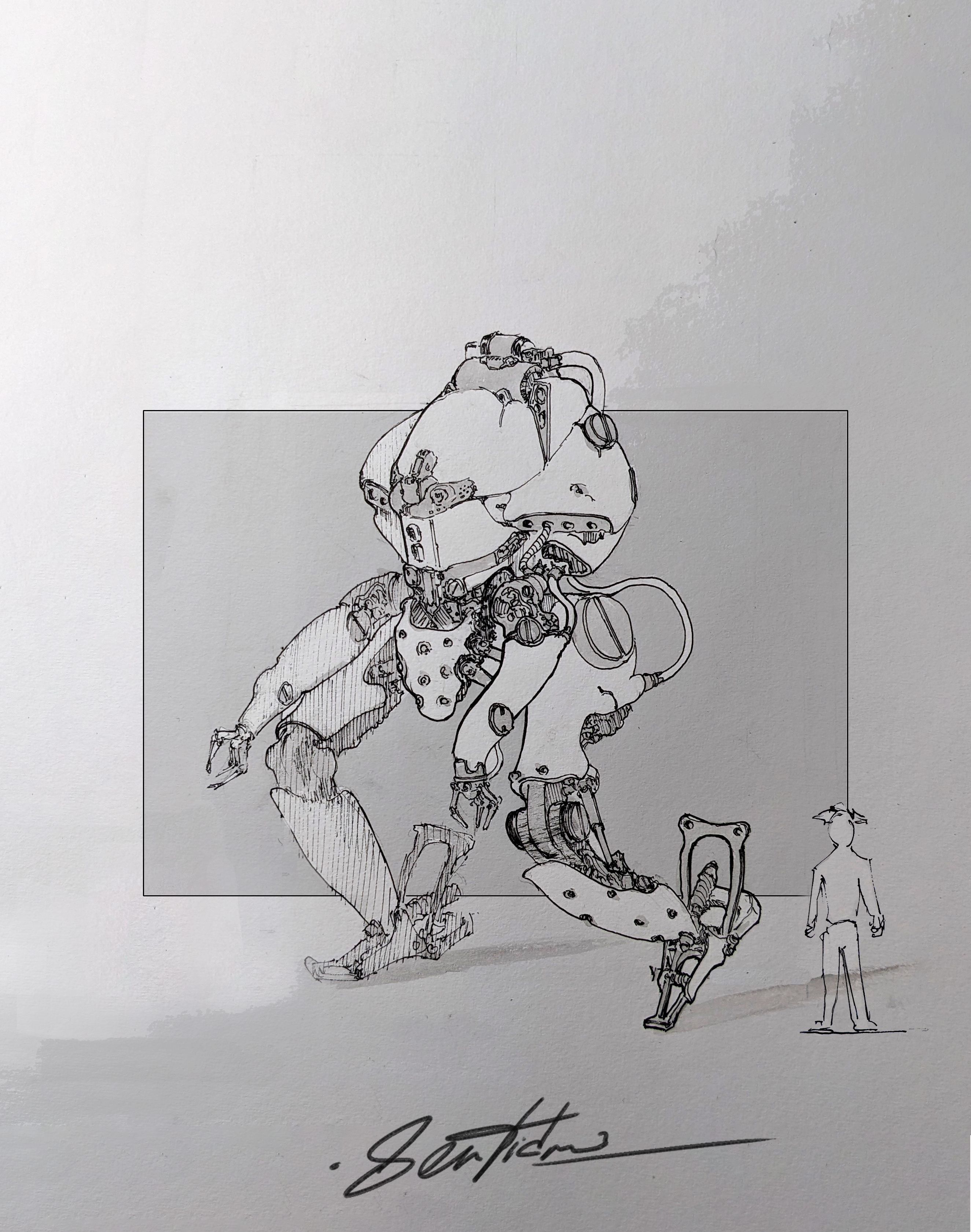 Sci-Fi Mecha Sketches — Изображение №1 — Иллюстрация, Графика на Dprofile