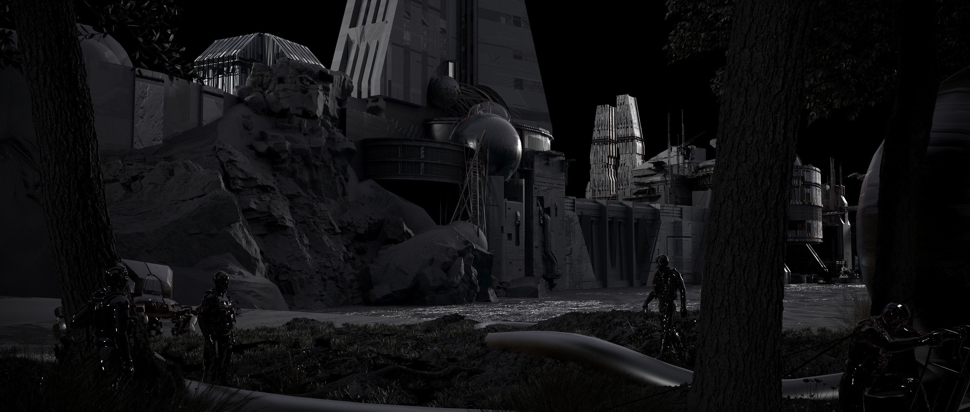 Проект города для игры NEW EDEN. — Изображение №9 — Иллюстрация, 3D на Dprofile