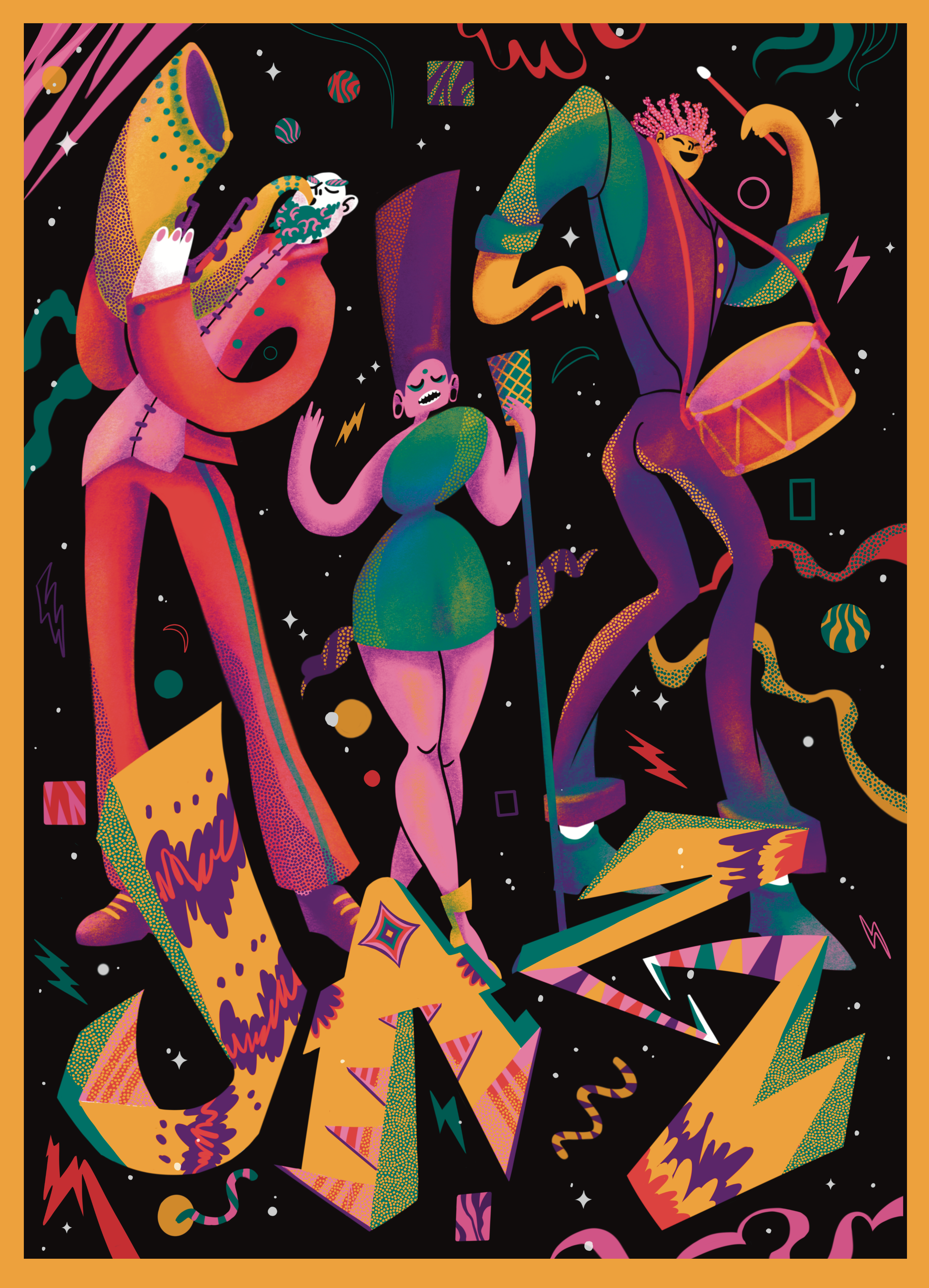 Плакат "Jazz" — Изображение №5 — Иллюстрация, Графика на Dprofile
