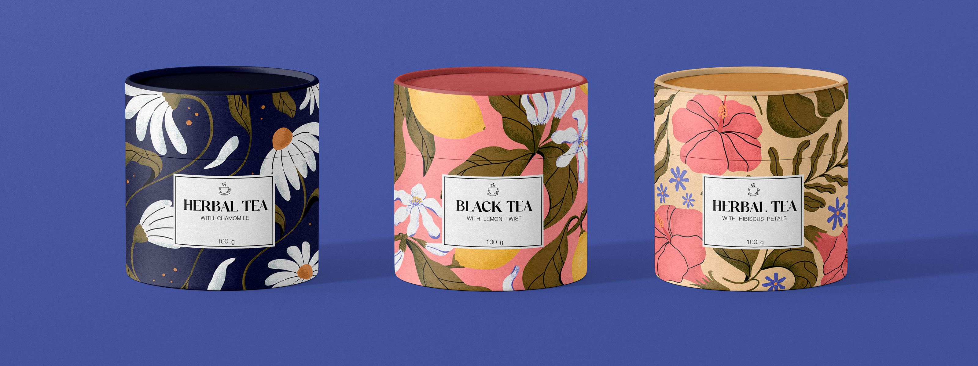 Tea packaging. Floral patterns — Изображение №1 — Брендинг, Иллюстрация на Dprofile