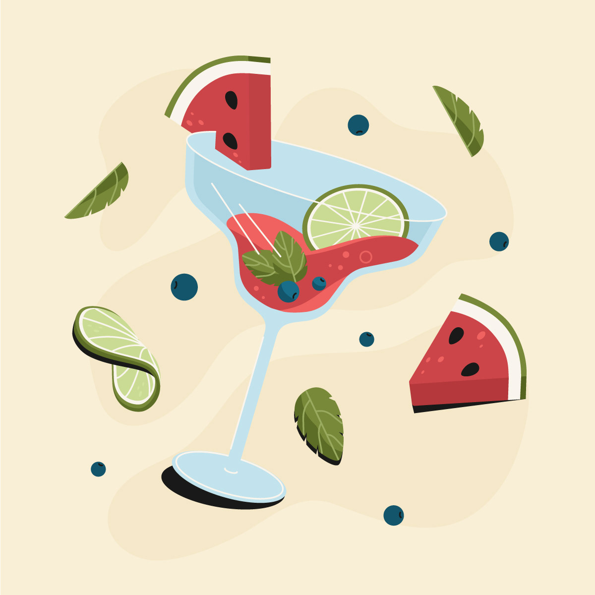 Summer cocktails — Изображение №5 — Иллюстрация, Графика на Dprofile