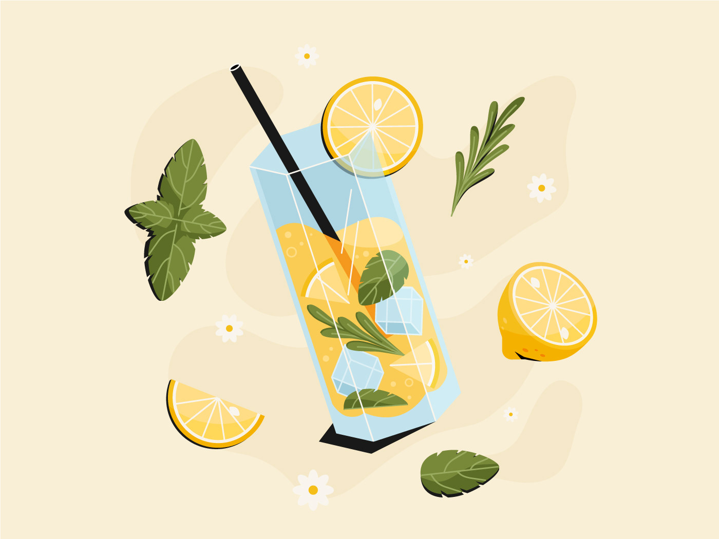 Summer cocktails — Изображение №3 — Иллюстрация, Графика на Dprofile