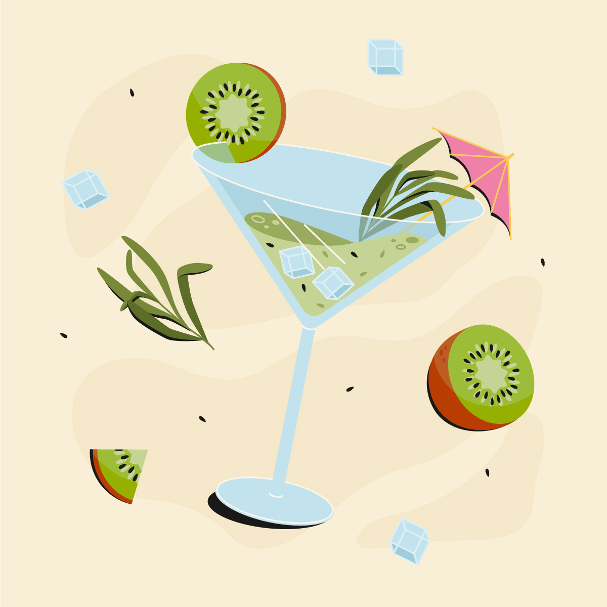 Summer cocktails — Изображение №7 — Иллюстрация, Графика на Dprofile