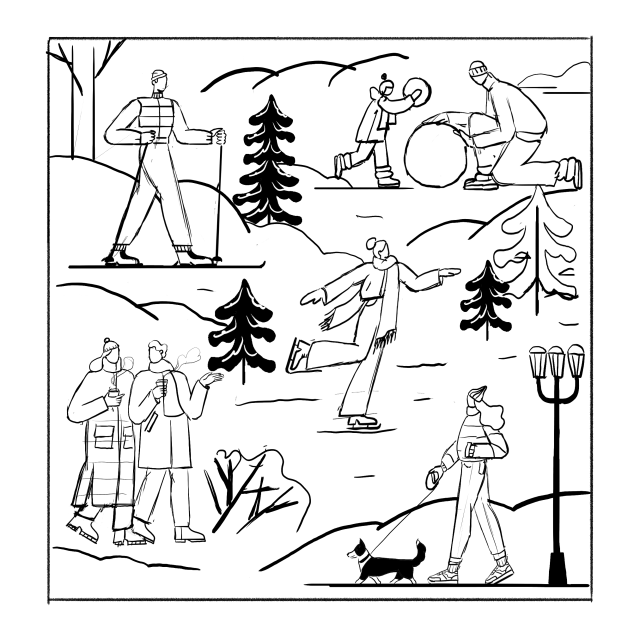 Winter time. Editorial illustrations — Изображение №4 — Иллюстрация, Графика на Dprofile