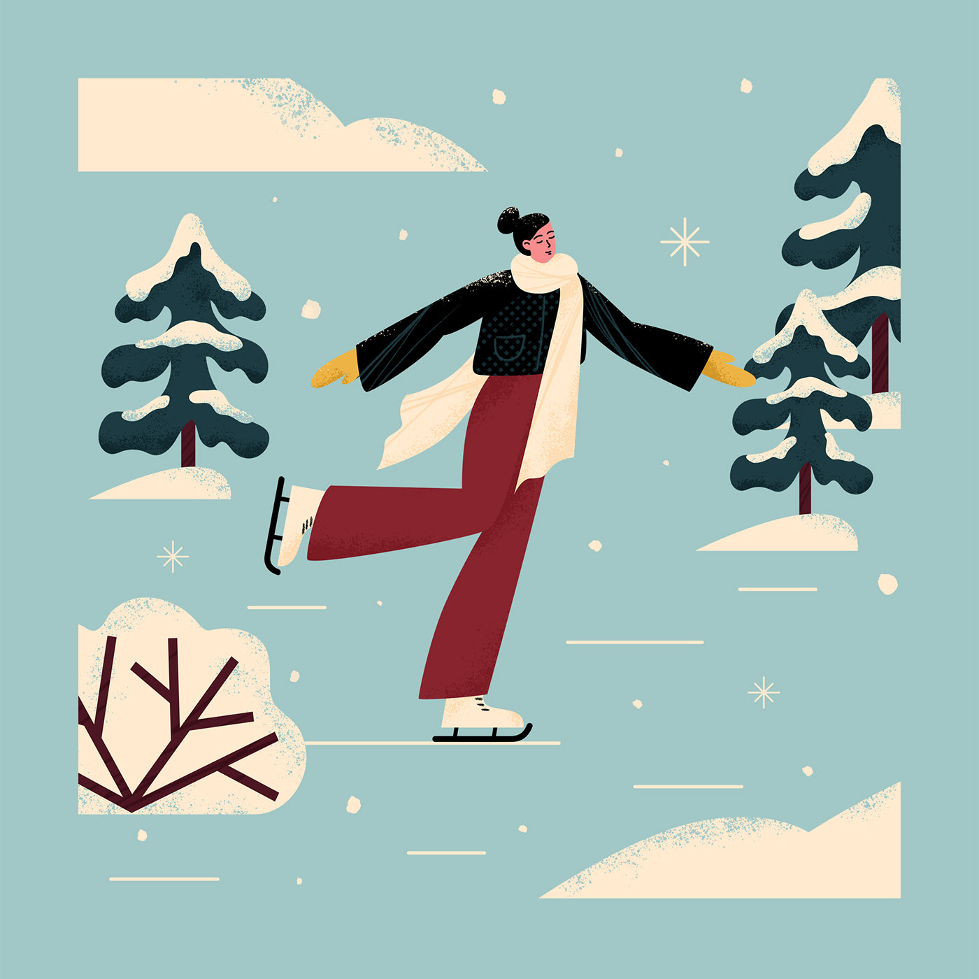 Winter time. Editorial illustrations — Изображение №9 — Иллюстрация, Графика на Dprofile