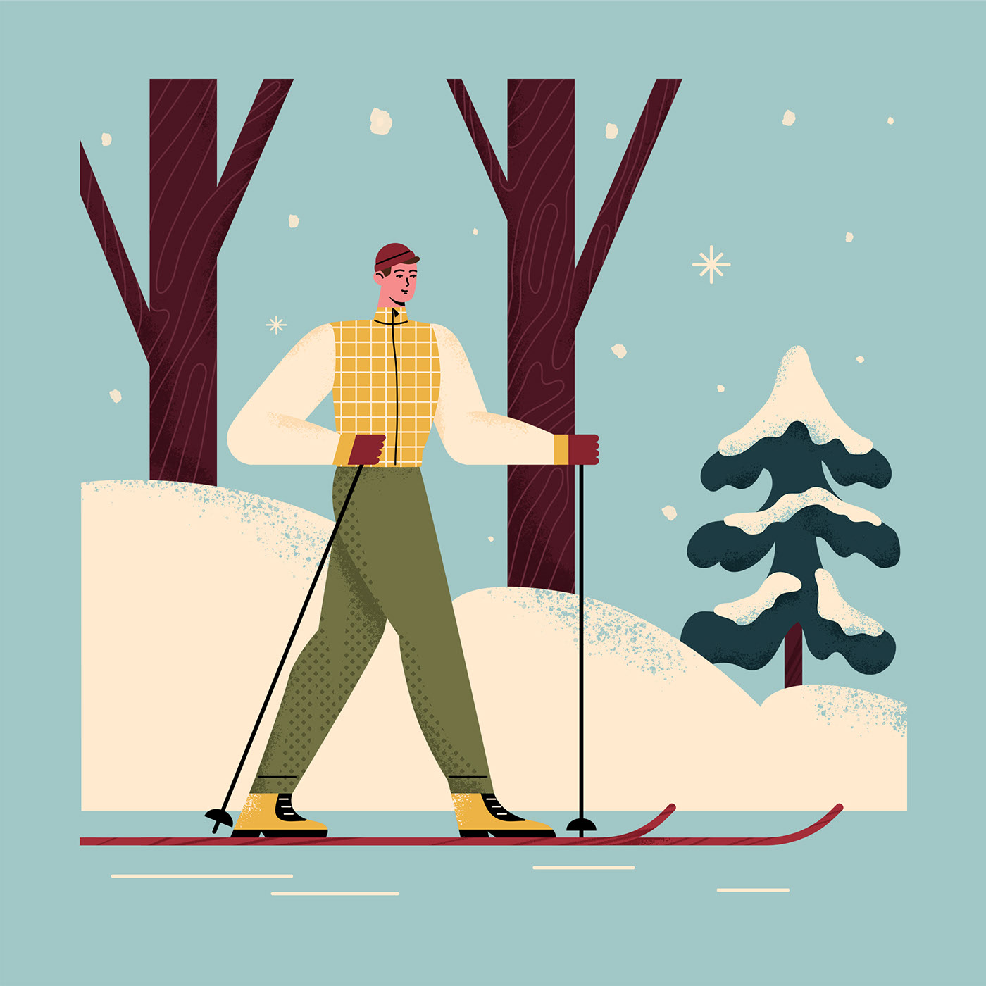 Winter time. Editorial illustrations — Изображение №8 — Иллюстрация, Графика на Dprofile