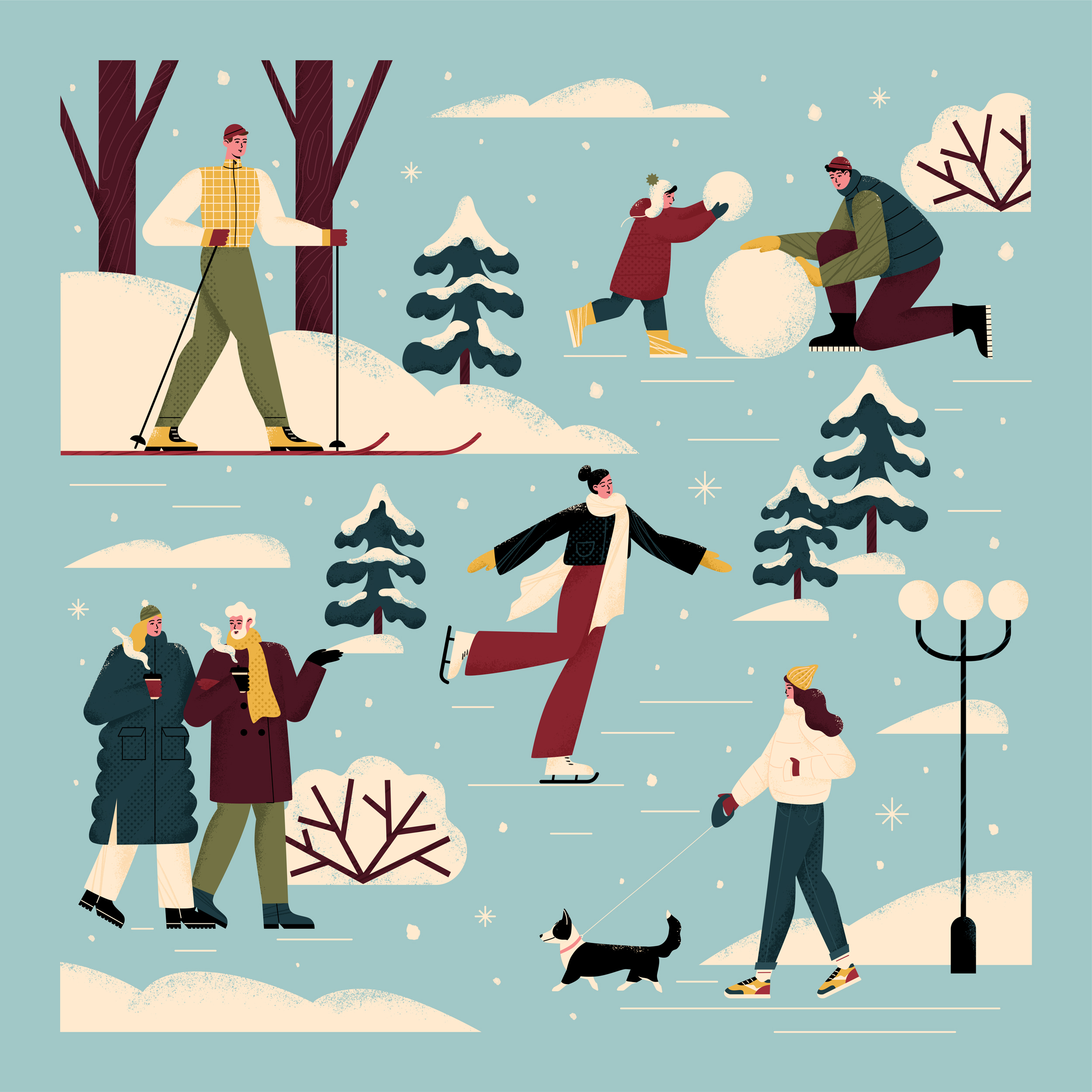 Winter time. Editorial illustrations — Изображение №13 — Иллюстрация, Графика на Dprofile