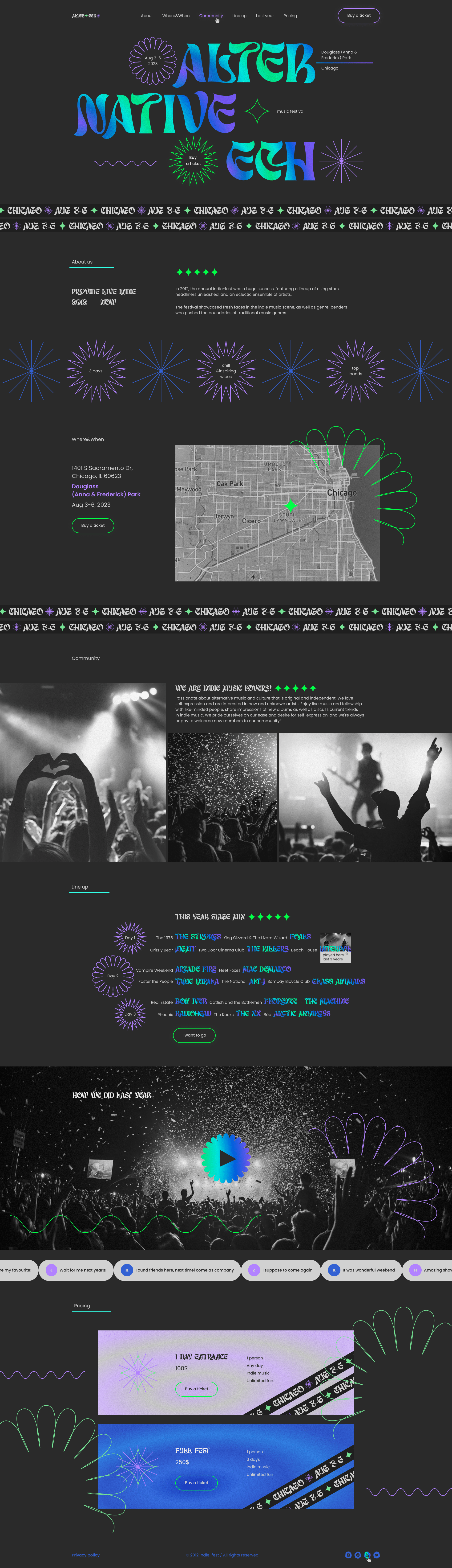 music festival website — Изображение №1 — Интерфейсы, Брендинг на Dprofile