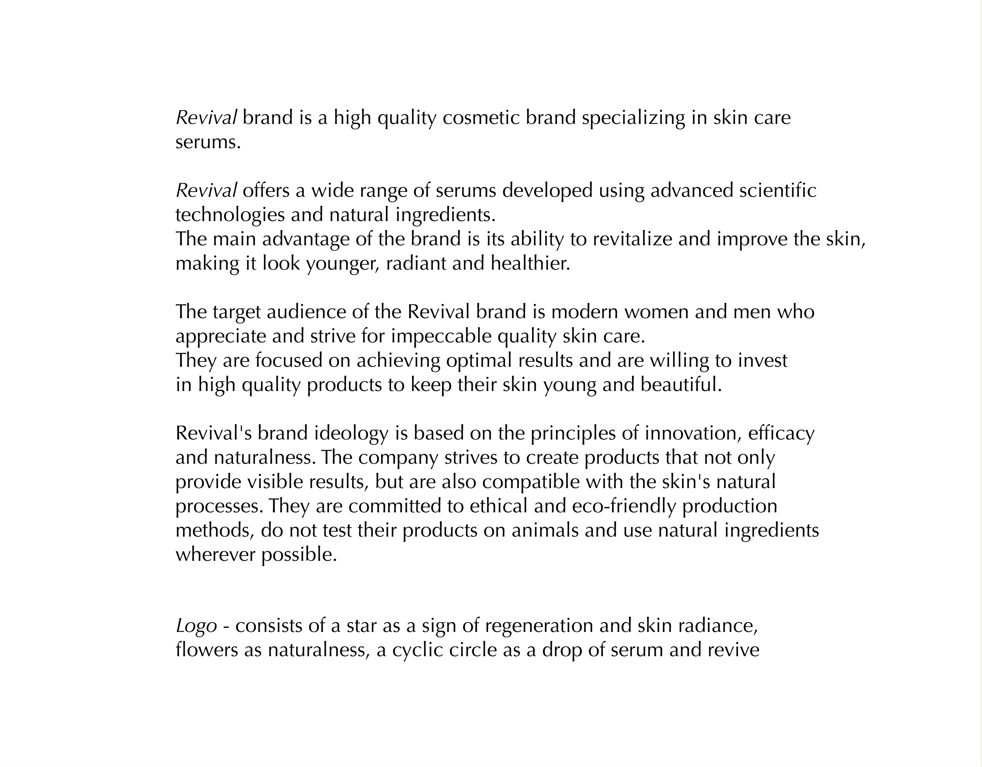 Revive Serum - Brand Design — Изображение №3 — Брендинг, Графика на Dprofile