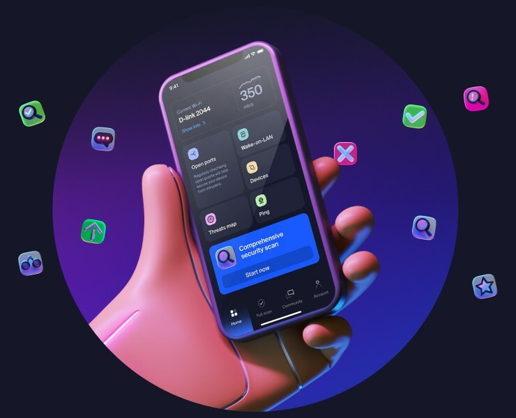 Cyber security app — Интерфейсы на Dprofile