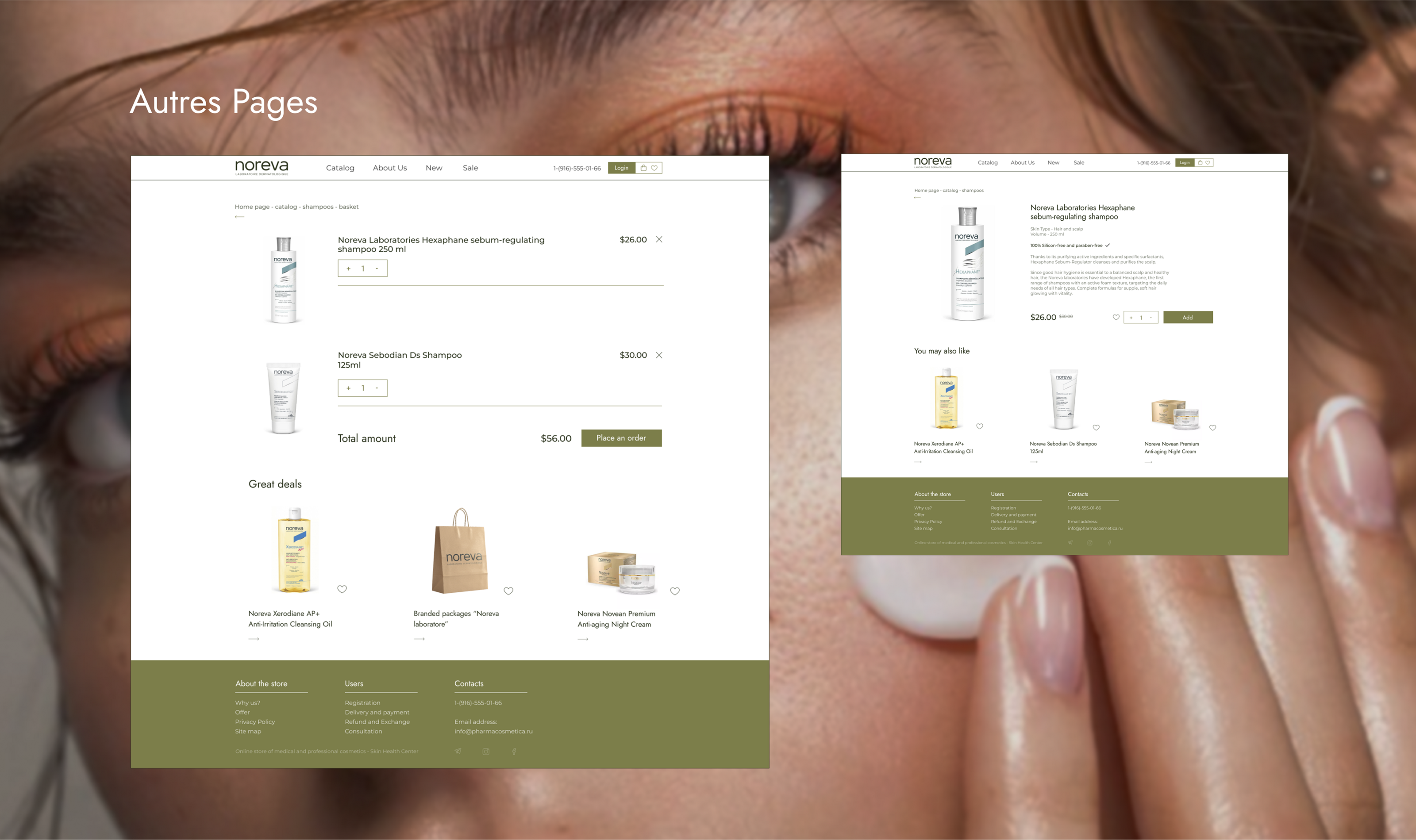 "Noreva" | Care cosmetics — Изображение №9 — Интерфейсы на Dprofile