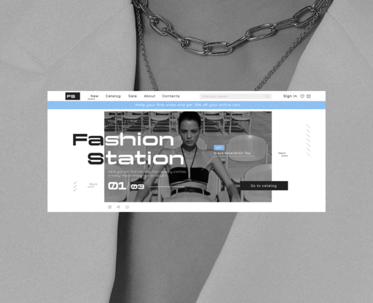 Fashion Station | Clothing store — Интерфейсы, Брендинг на Dprofile