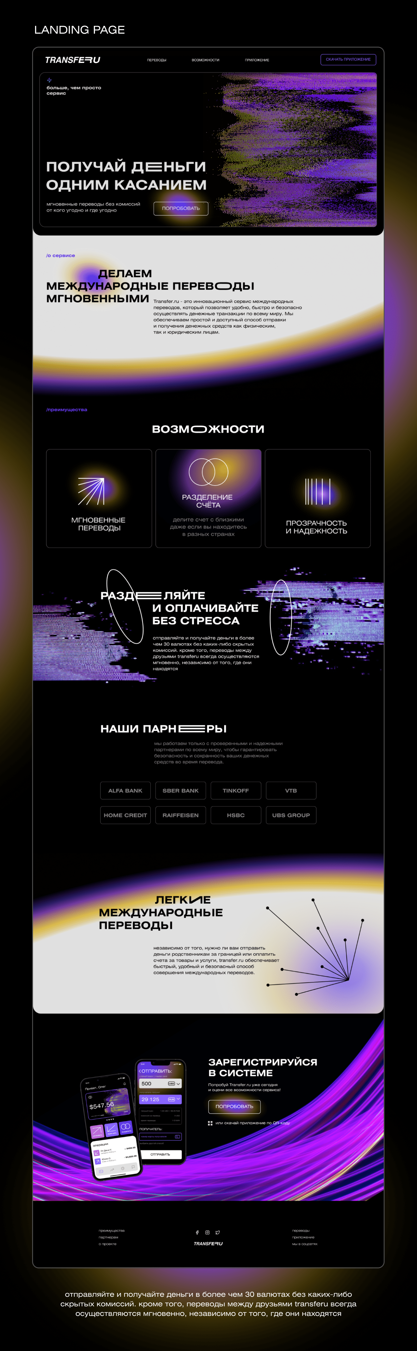 TransfeRu - Fintech website & branding — Изображение №5 — Интерфейсы, Брендинг на Dprofile