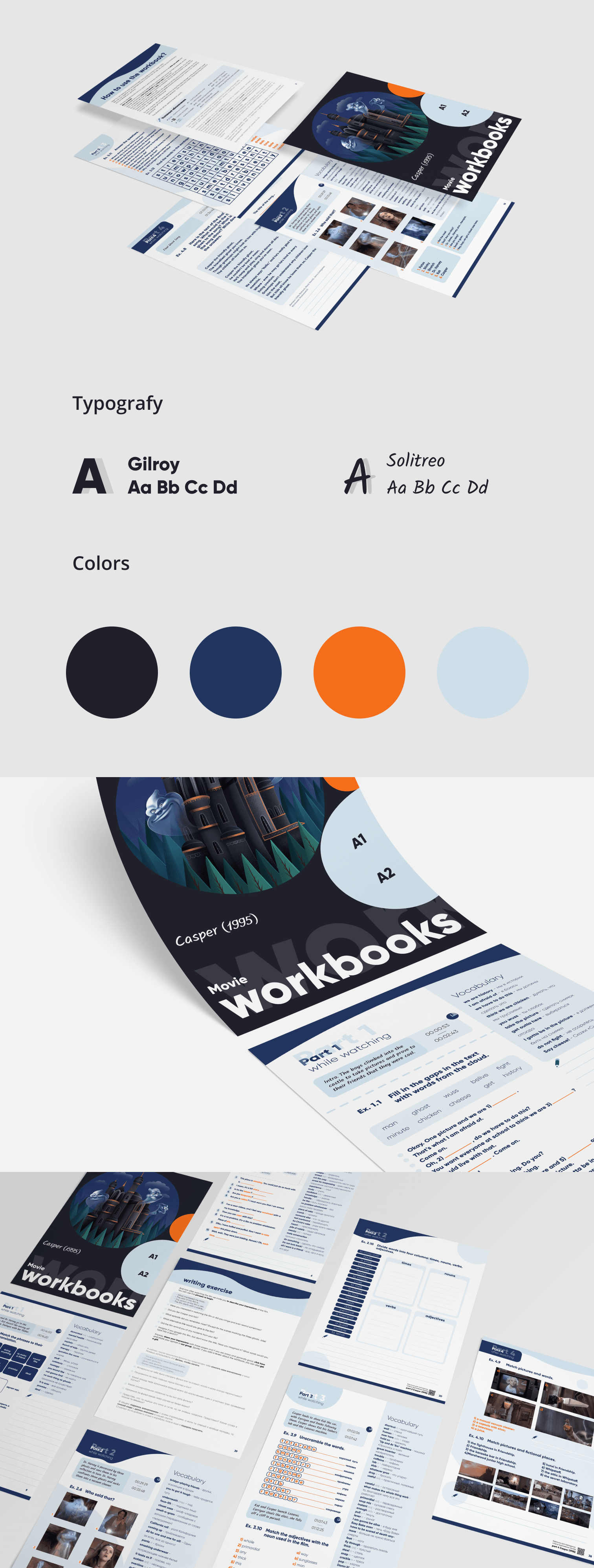 Movie WORKBOOK | Дизайн воркбука по английскому языку — Изображение №1 — Графика на Dprofile