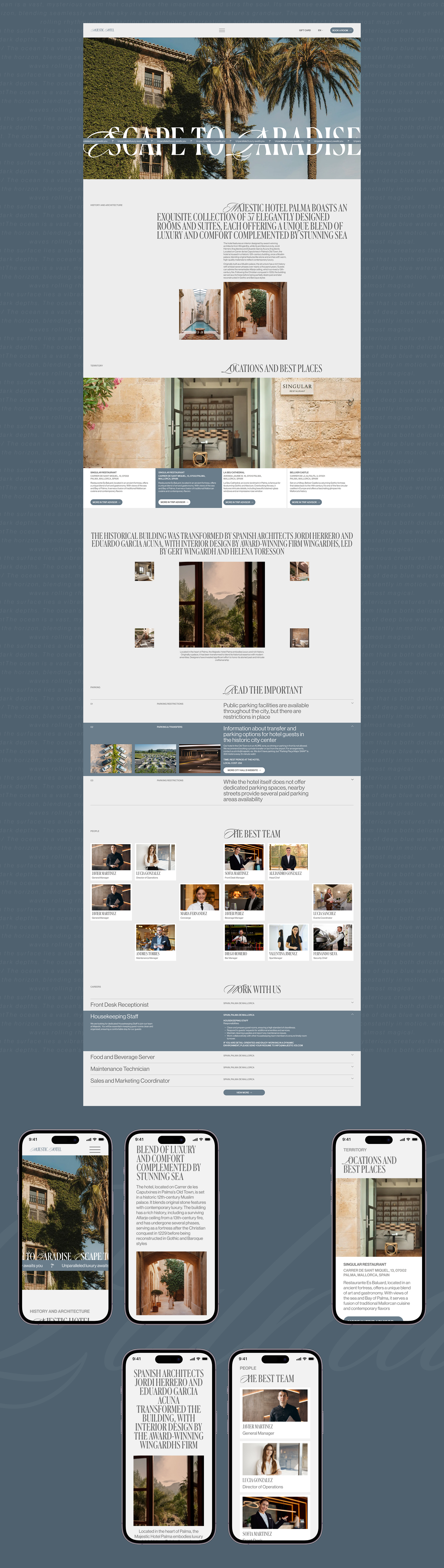 Majestic Hotel Palma - corporate website — Изображение №9 — Интерфейсы, Брендинг на Dprofile